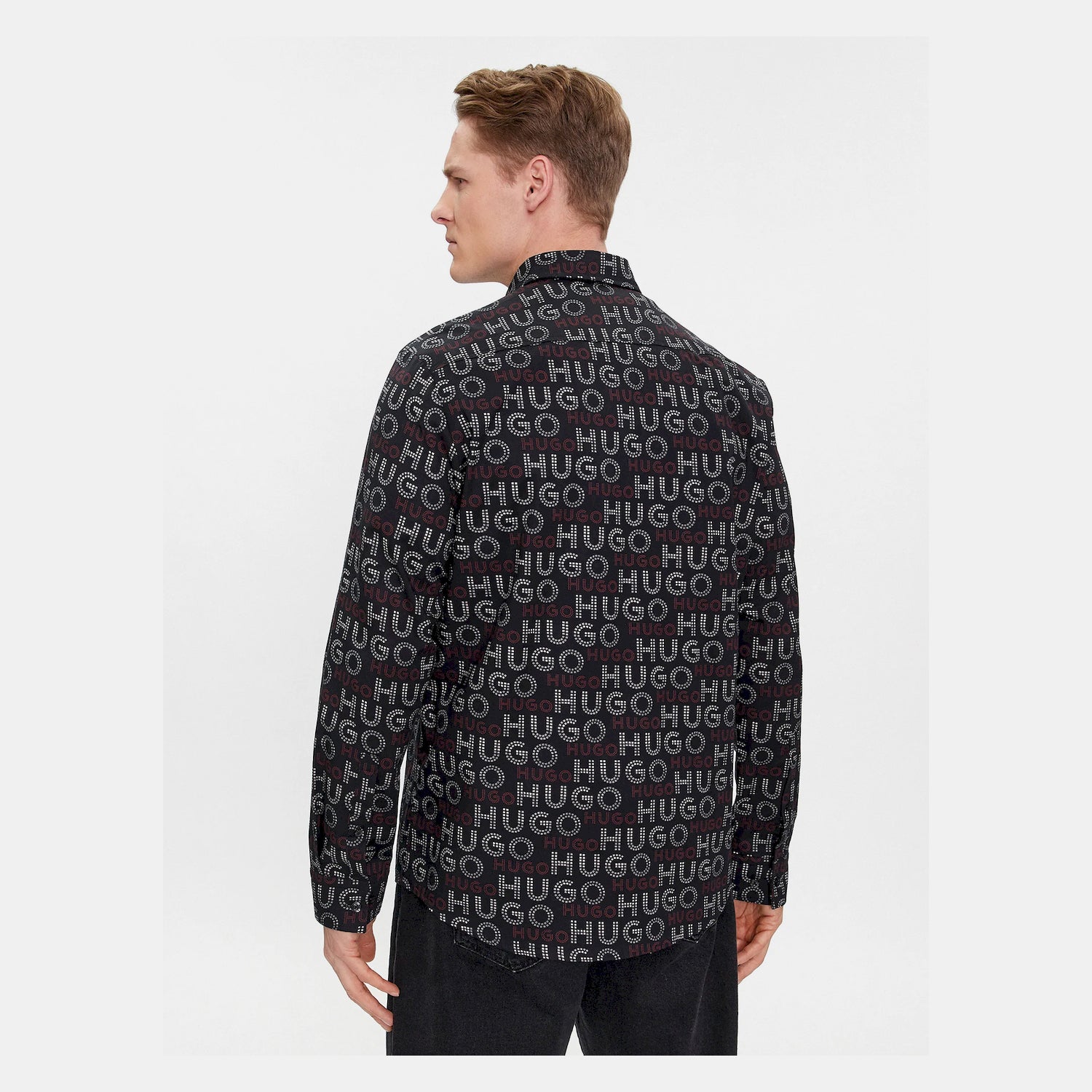 Hugo Camisa Shirt Emero 50508663 Black Preto_shot1