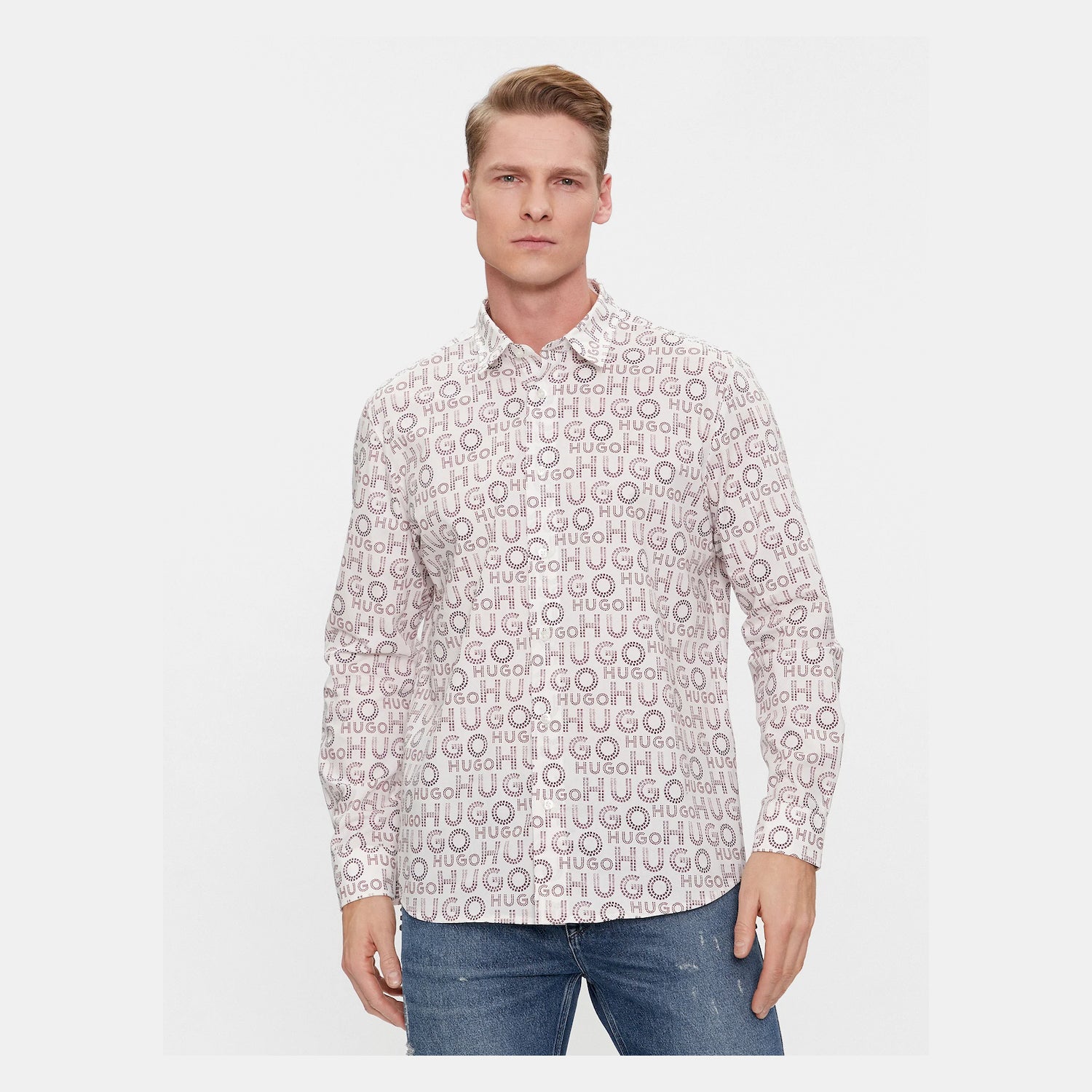 Hugo Camisa Shirt Emero 50508663 White Branco_shot4