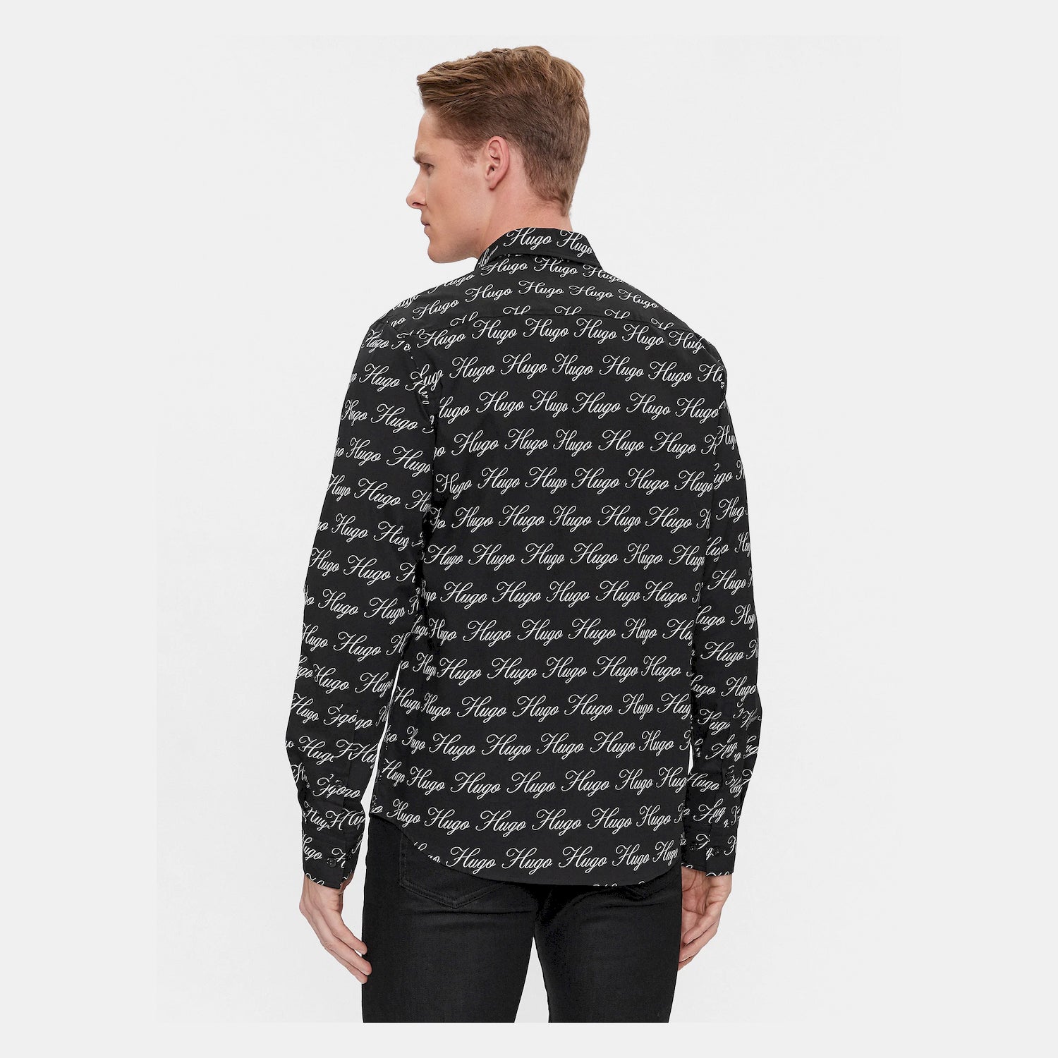 Hugo Camisa Shirt Emero Black Preto_shot1