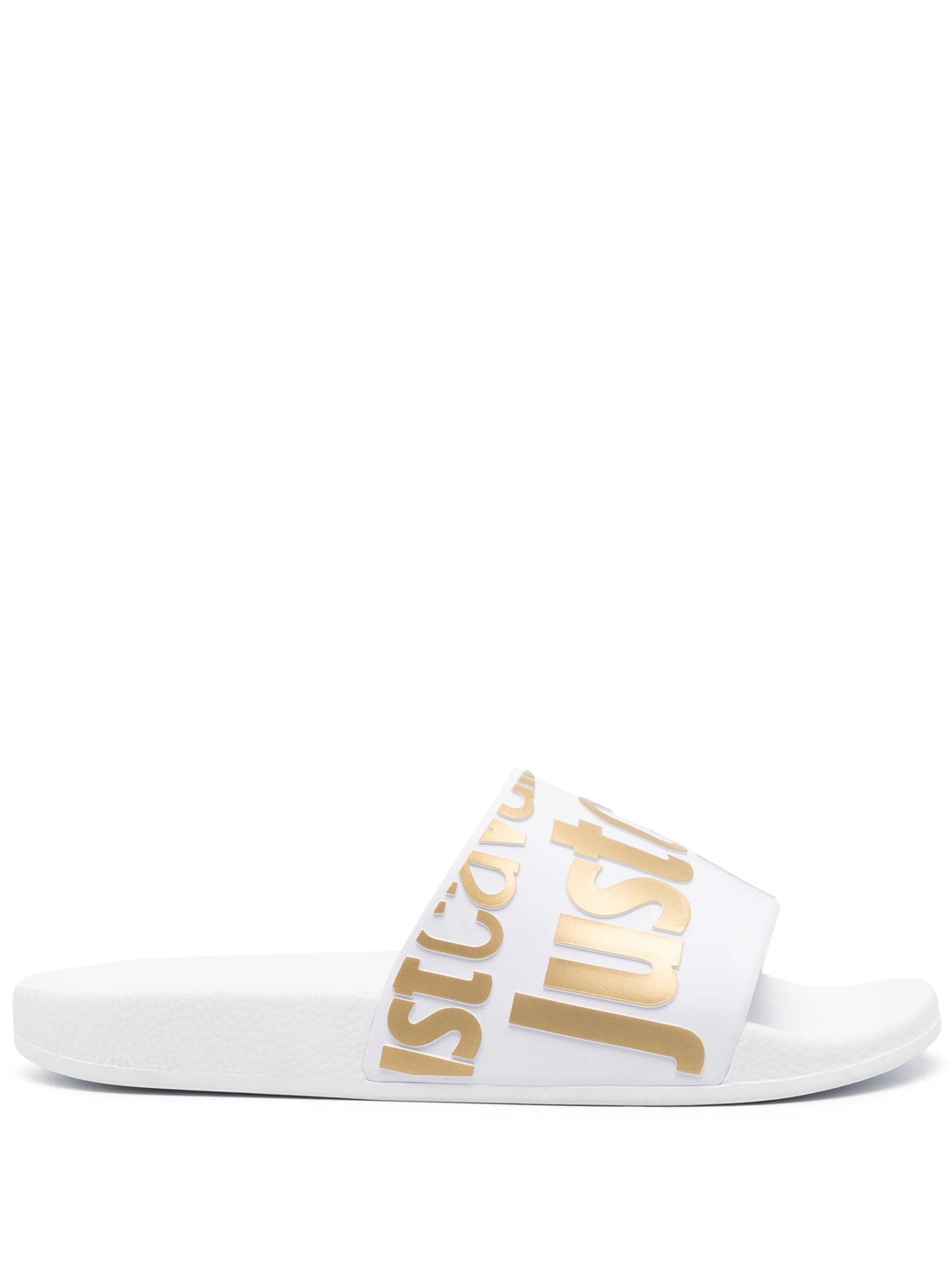 Just Cavalli Chinelos Slippers 76ra3sz1 Whi Gold Branco Dourado_shot4