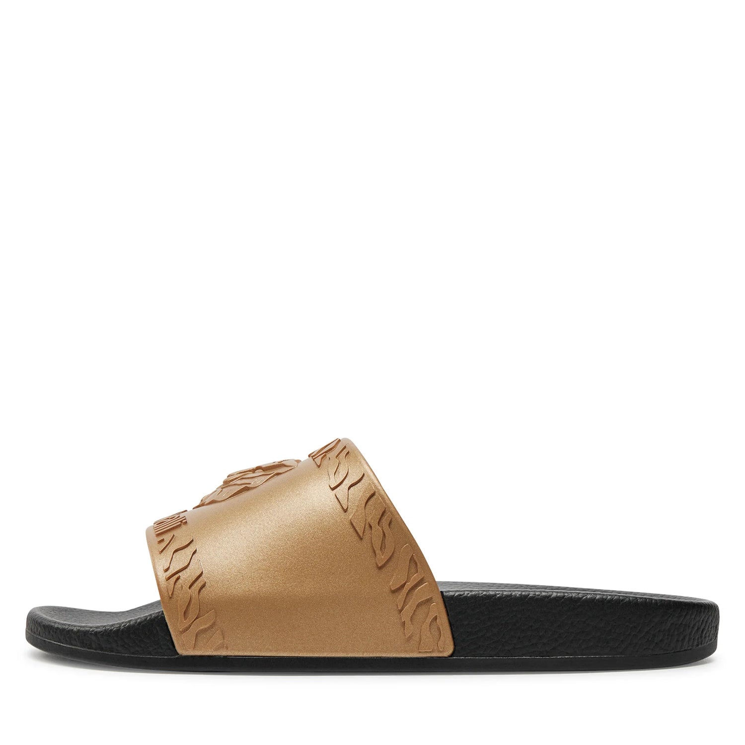 Just Cavalli Chinelos Slippers 76ra3sz2 Blk Gold Preto Ouro_shot5