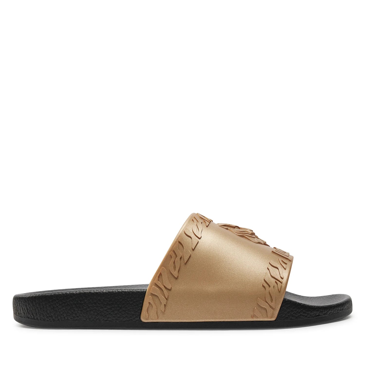 Just Cavalli Chinelos Slippers 76ra3sz2 Blk Gold Preto Ouro_shot6