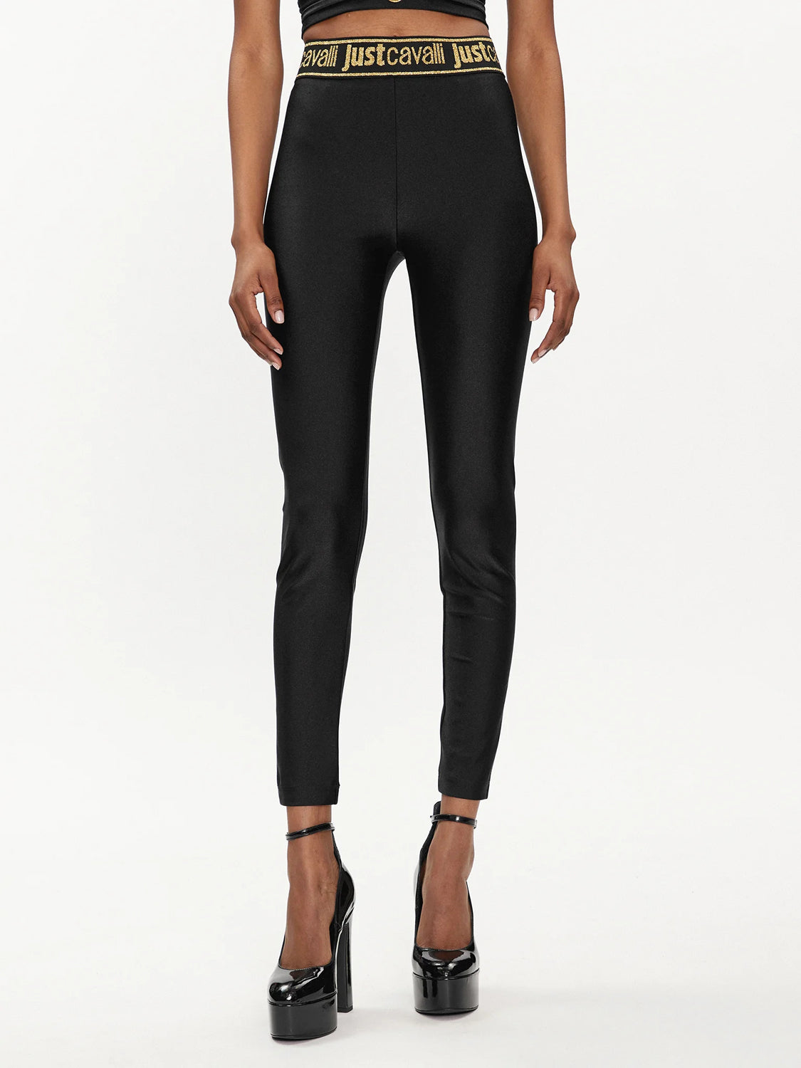 Just Cavalli Legging 76pac1a0 Blk Gold Preto Ouro_shot4
