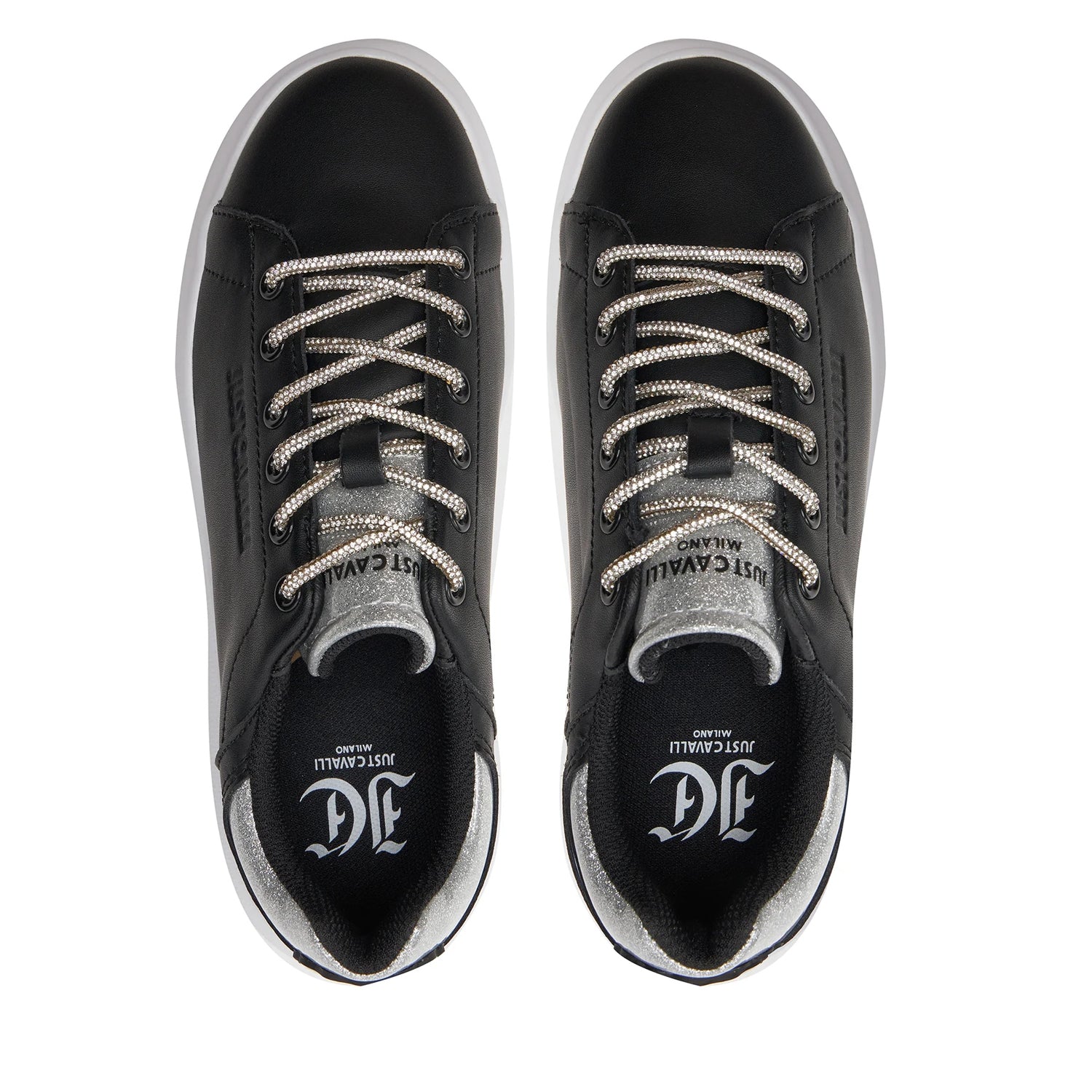 Just Cavalli Sapatilhas Sneakers Shoes 76ra3sb1 Blk Silver Preto Silver_shot4