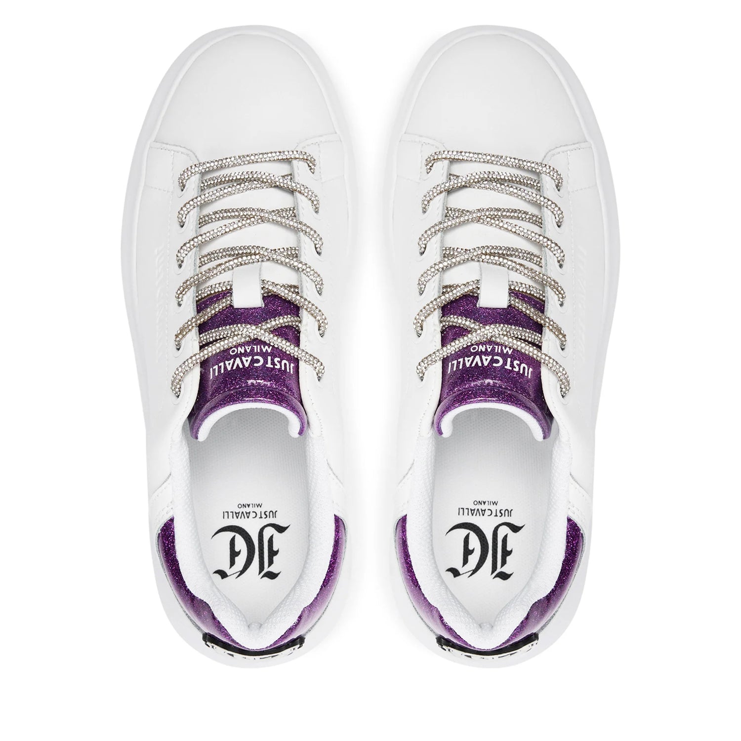Just Cavalli Sapatilhas Sneakers Shoes 76ra3sb1 White Lila Branco Lilac_shot4