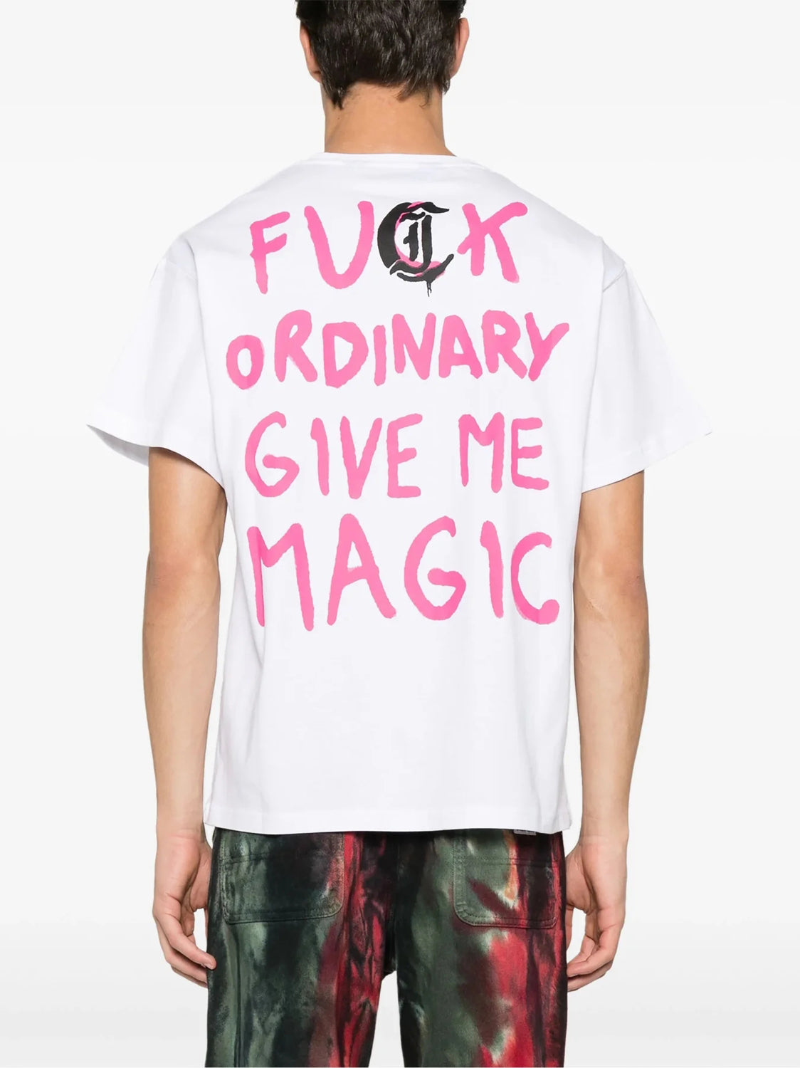 Just Cavalli T Shirt 76oahc16 Whi Pink Branco Rosa_shot2