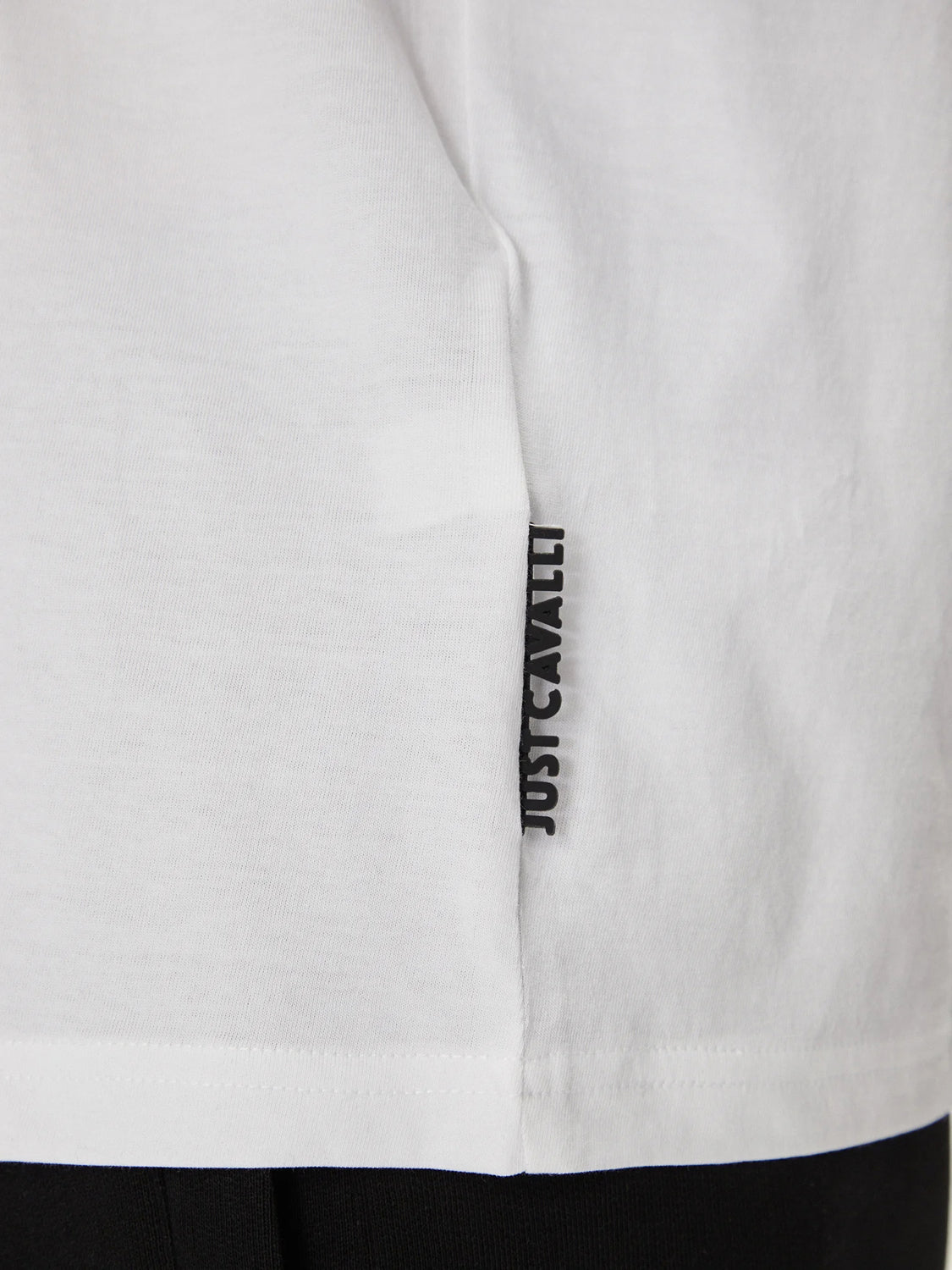 T Shirt Just Cavalli R Tiger Mix Jc Foil Branco E Dourado