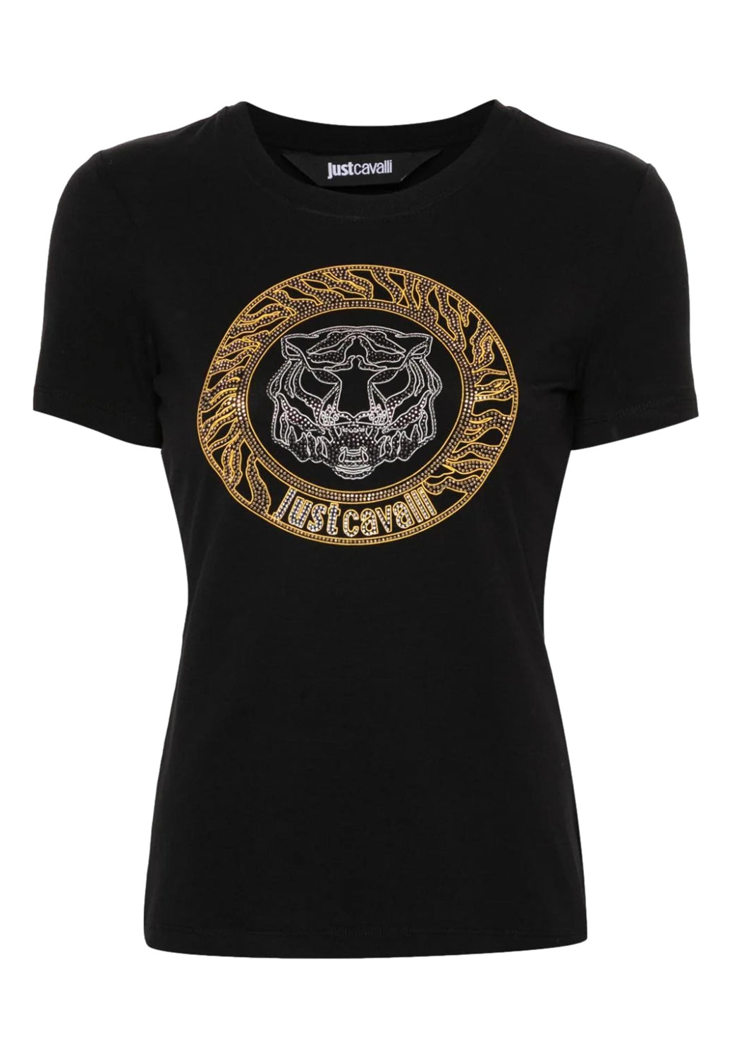 Just Cavalli T Shirt 76pahe08 Black Preto_shot3