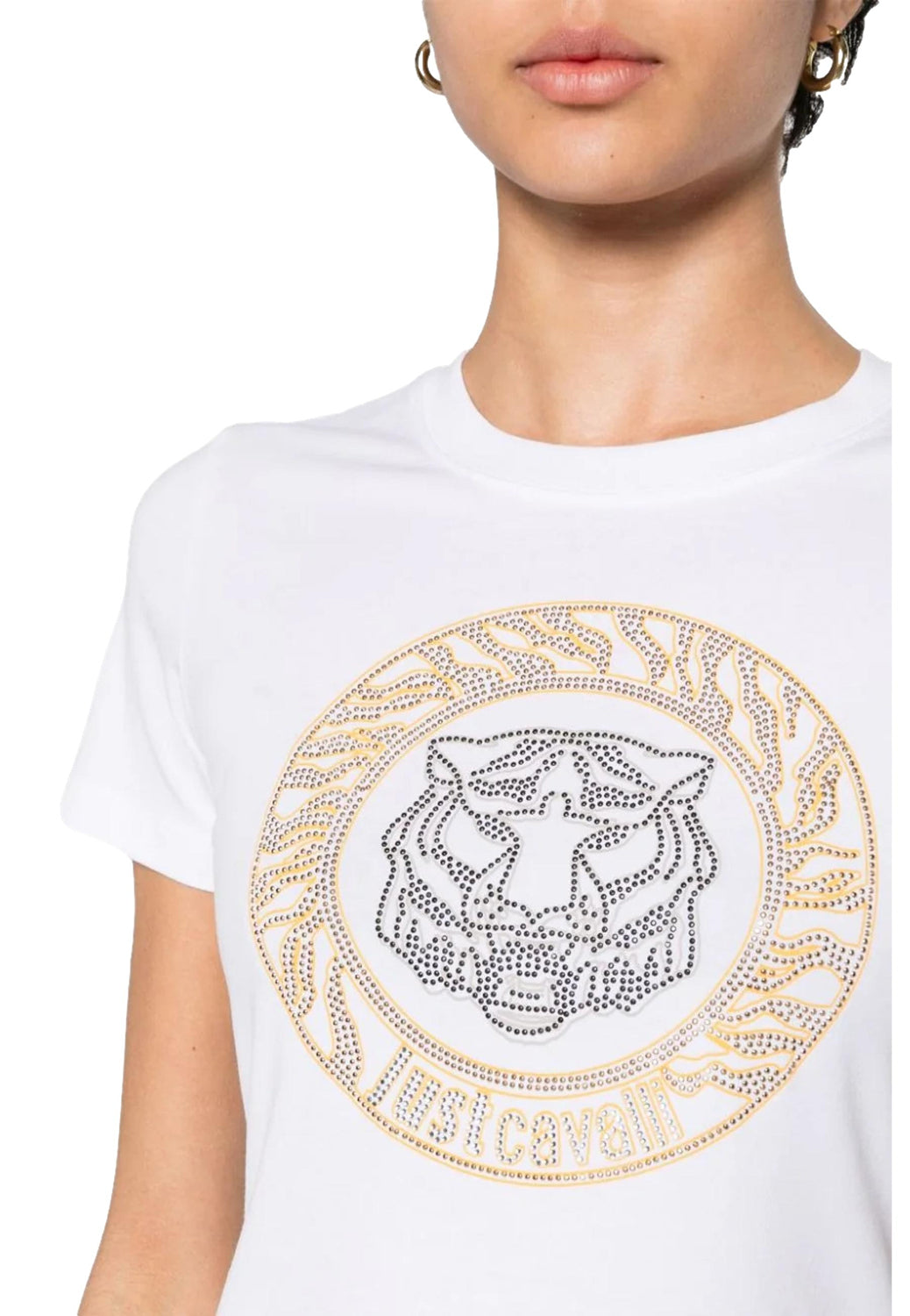 Just Cavalli T Shirt 76pahe08 White Branco_shot2