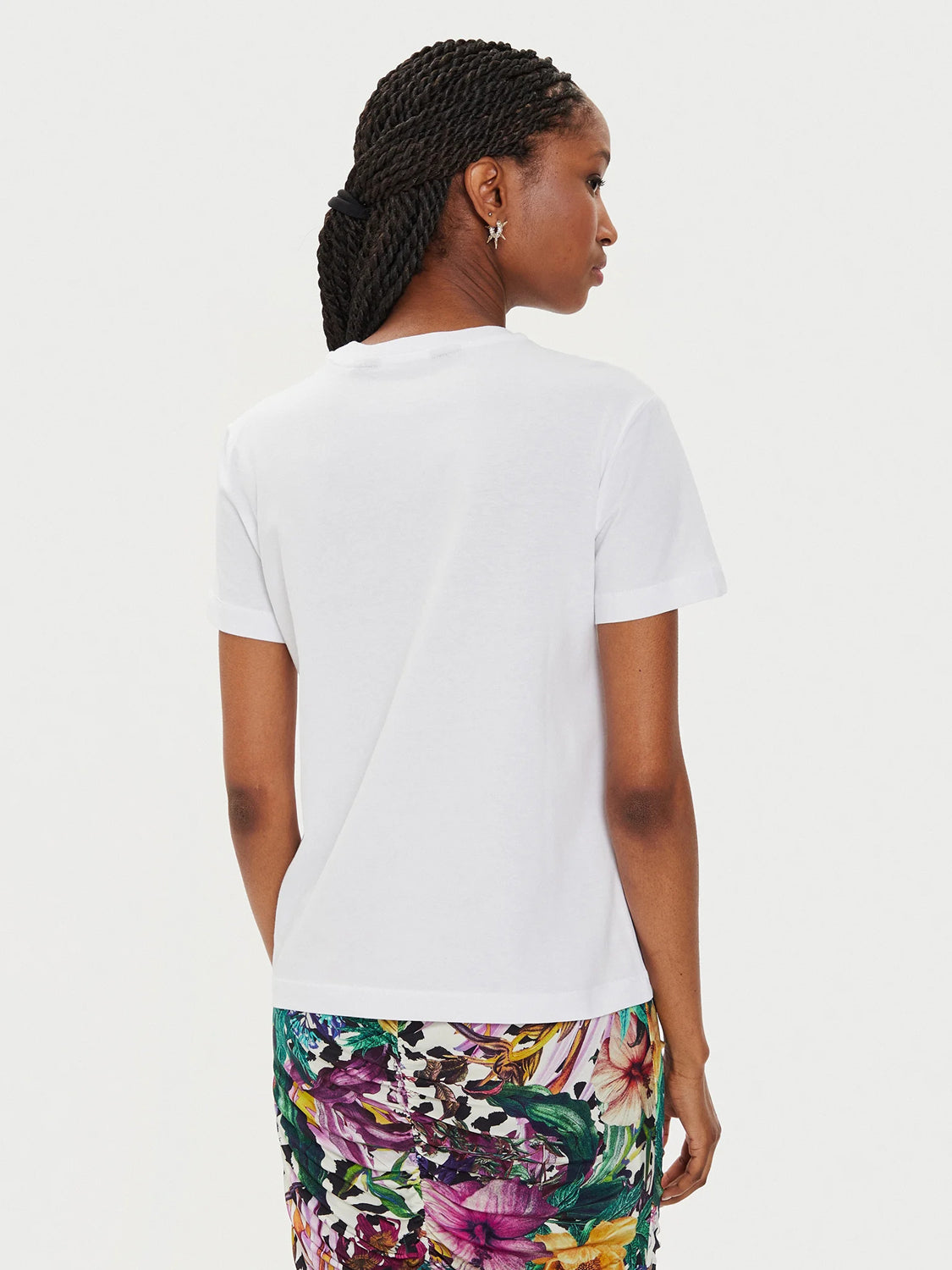 T Shirt Just Cavalli Branco E Dourado