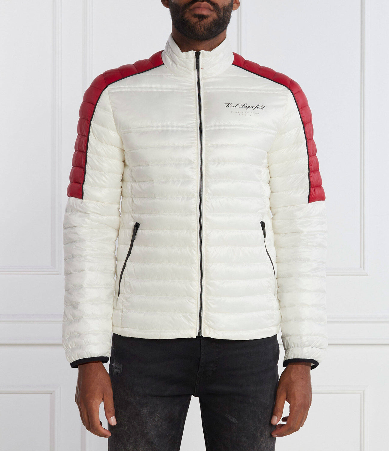 Blusão Karl Lagerfeld Campagnhe Faixa Vermelha