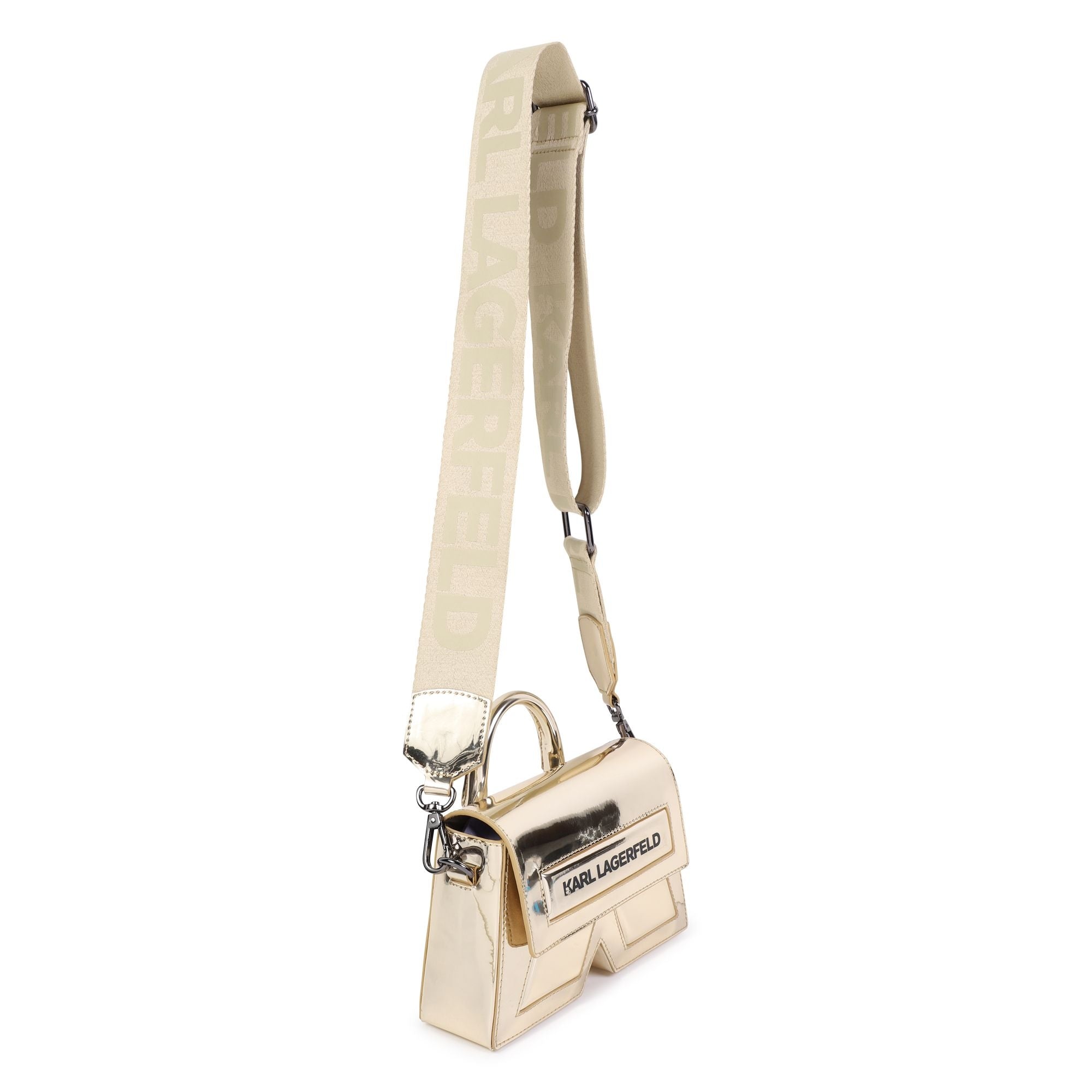 Karl Lagerfeld Bolsa Bag Klz30400 Gold Dourado_shot2