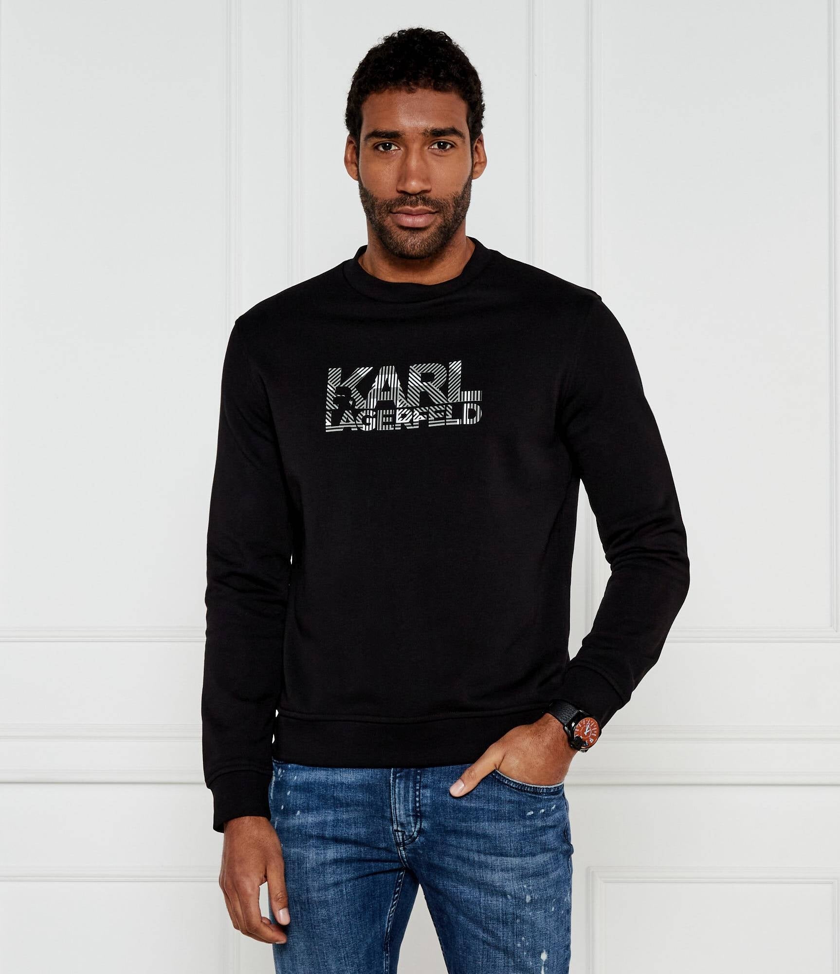 Karl Lagerfeld Camisola Sweat Kl705088 Black Preto_shot1
