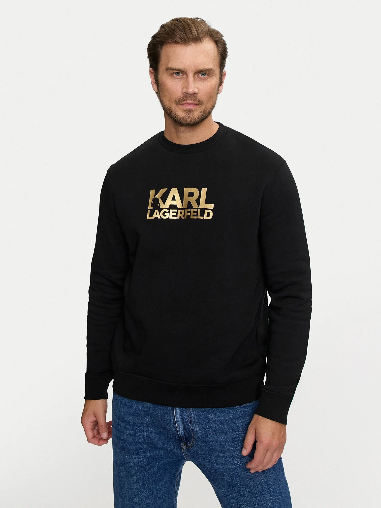 Karl Lagerfeld Camisola Sweat Kl705091 Blk Gold Preto Ouro_shot5