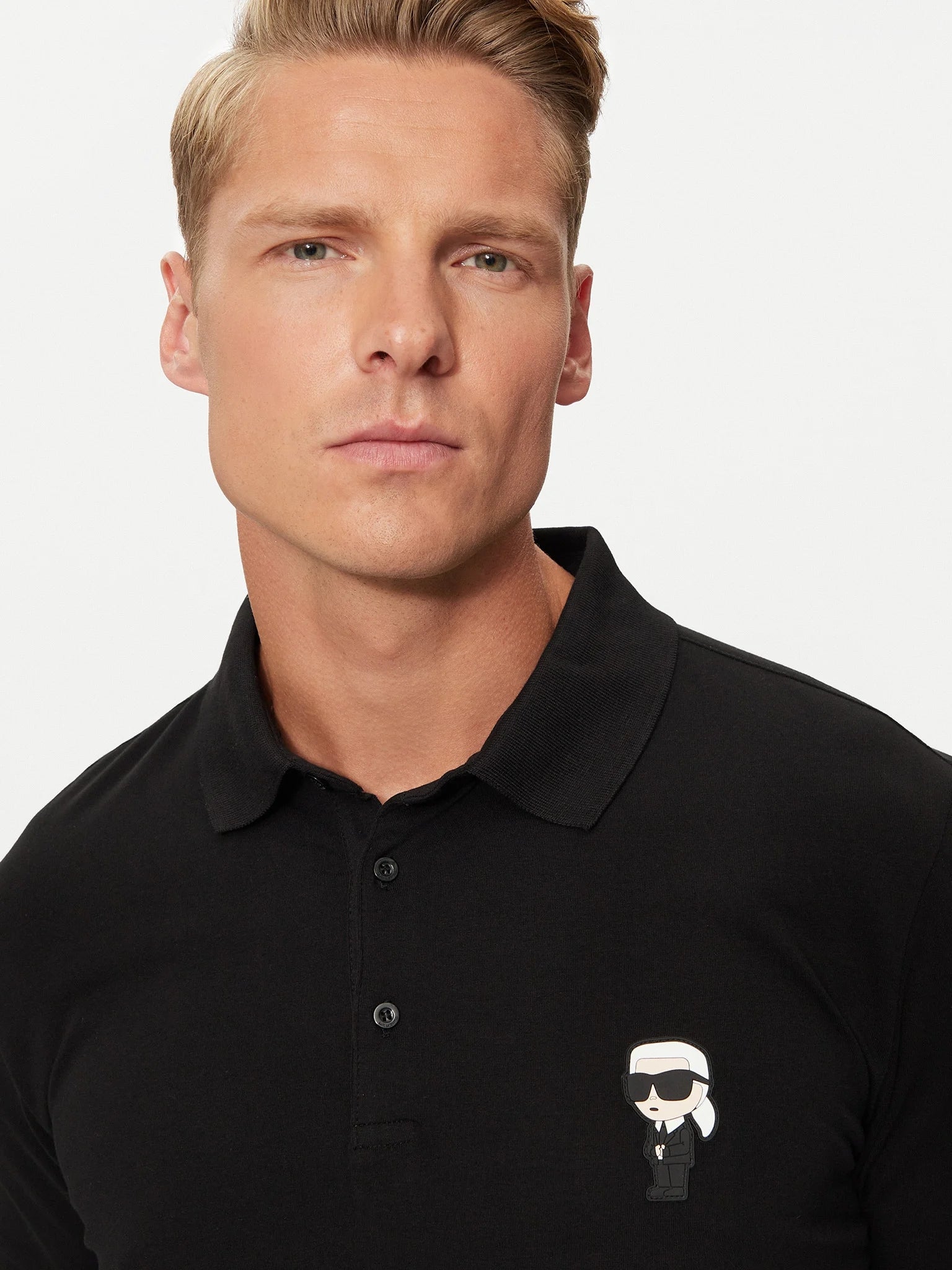 Karl Lagerfeld Polo Kl745022 Black Preto_shot4