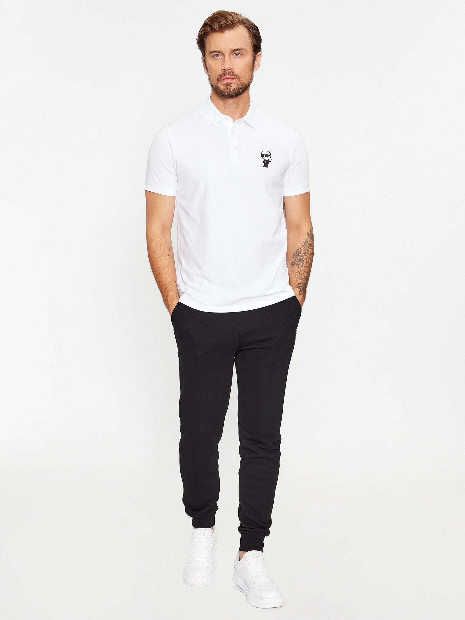 Karl Lagerfeld Polo Kl745022 White Branco_shot1