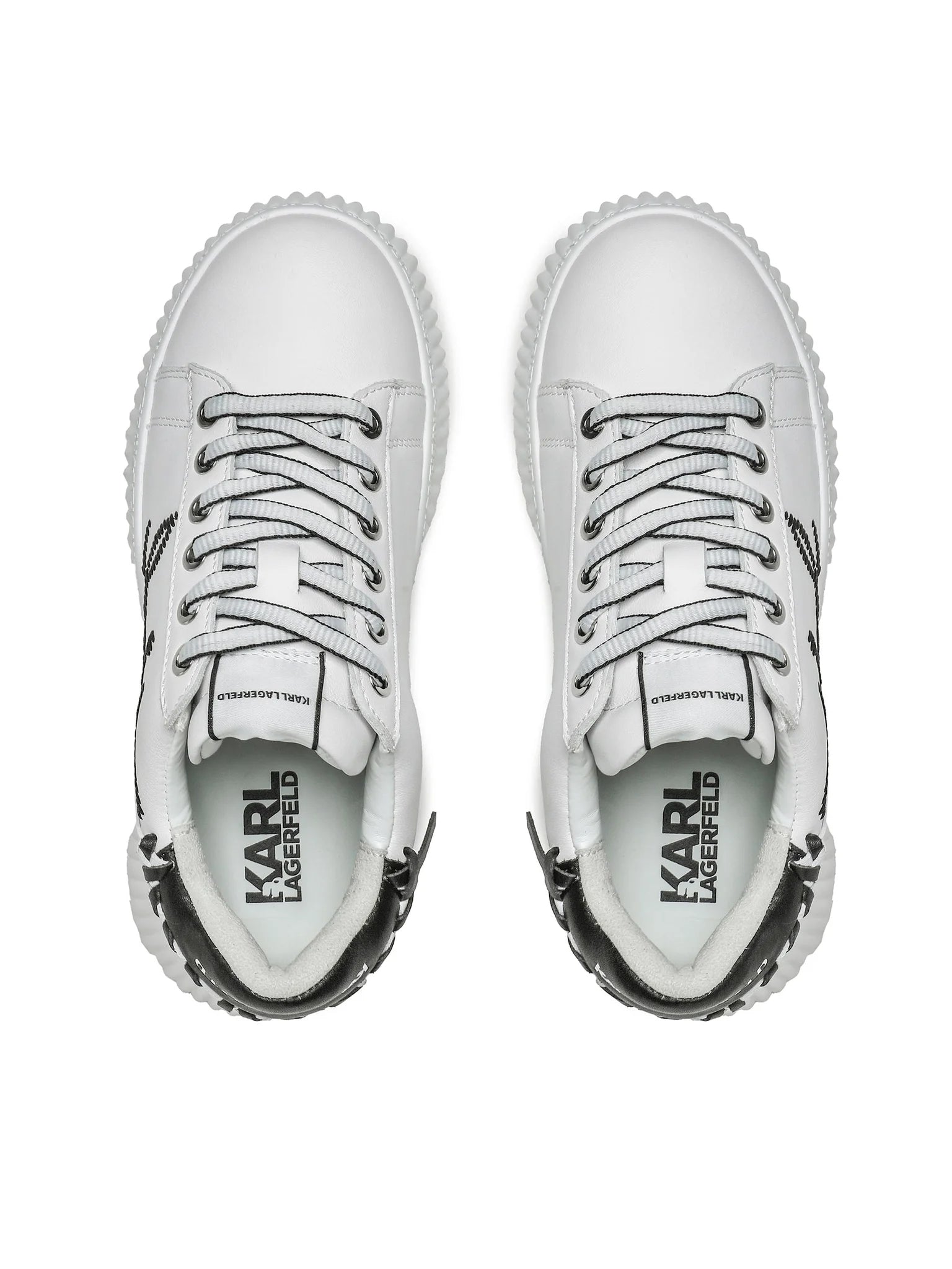 Karl Lagerfeld Sapatilhas Sneakers Shoes Kl42372 Whi Black Branco Preto_shot3