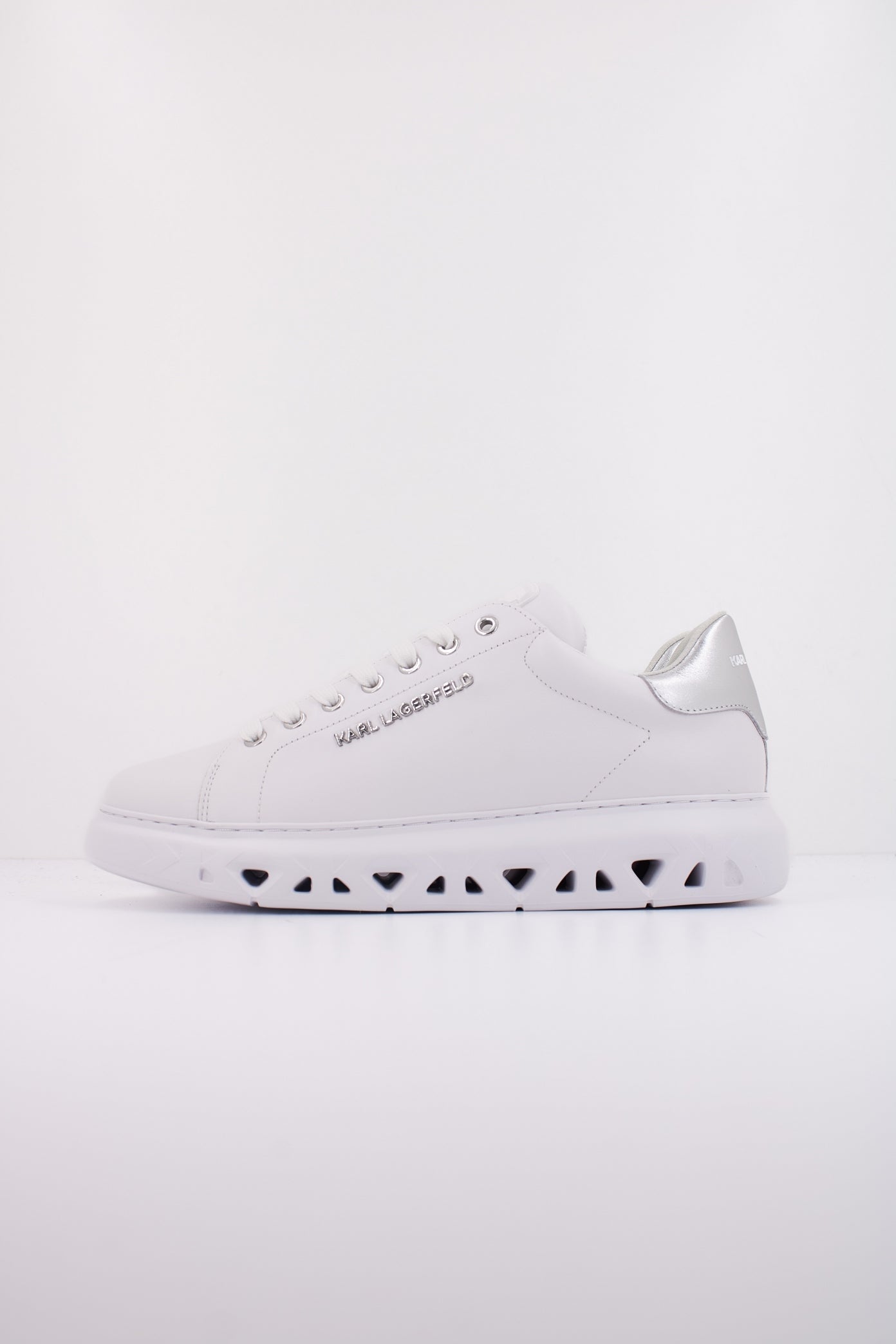 Karl Lagerfeld Sapatilhas Sneakers Shoes Kl54519a Whi Silver Branco Prateado_shot1