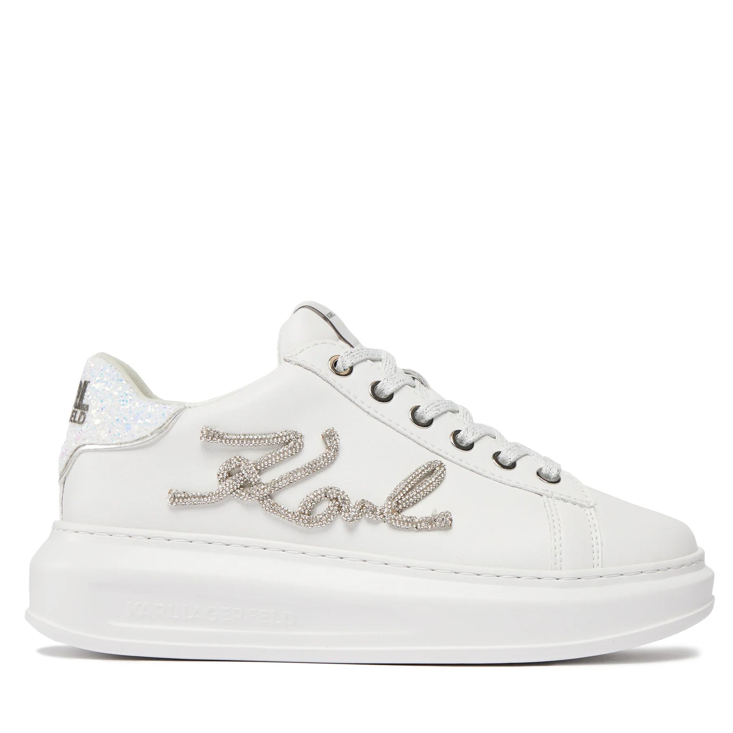 Karl Lagerfeld Sapatilhas Sneakers Shoes Kl62510g Whi Silver Branco Prateado_shot1