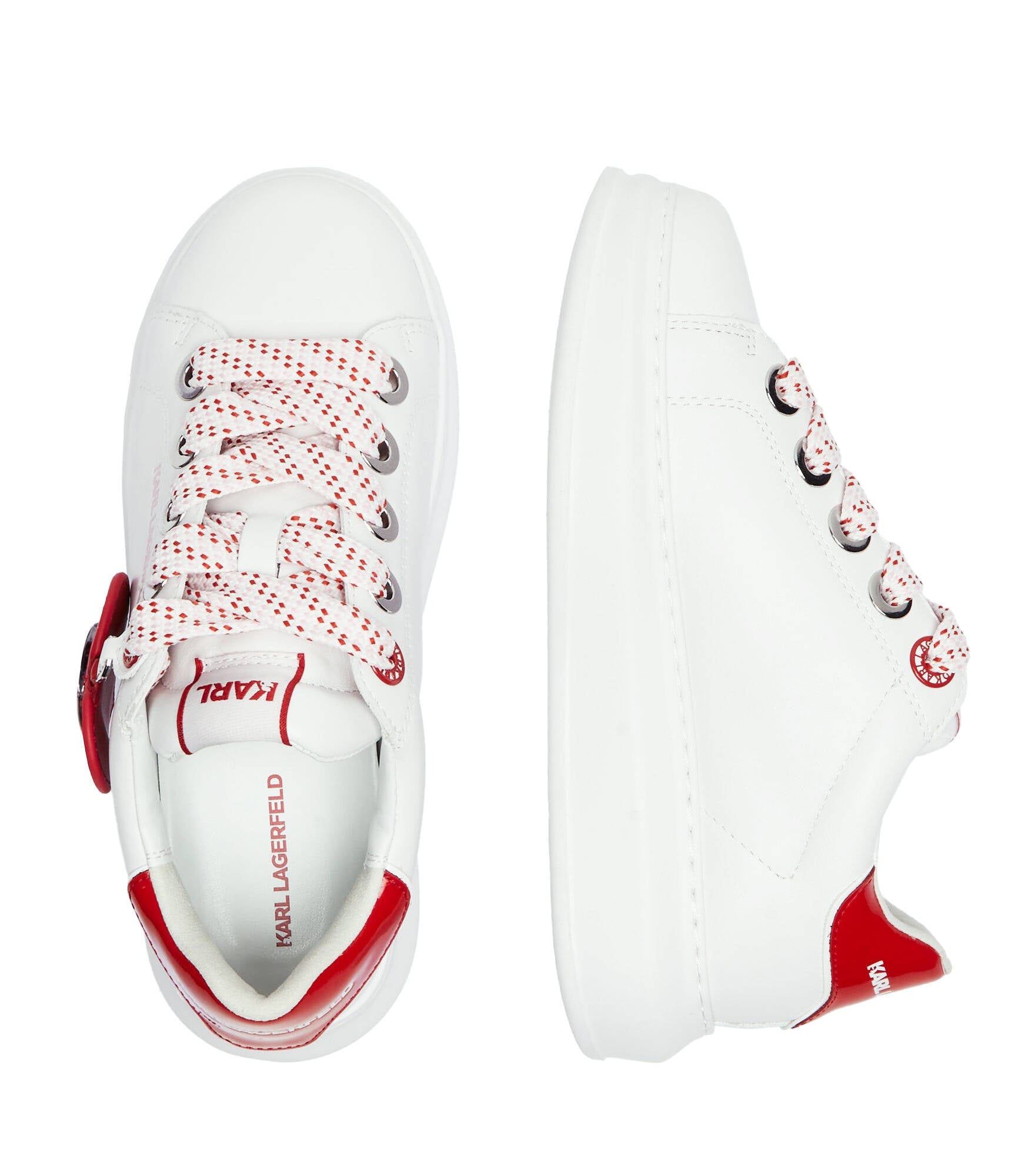 Karl Lagerfeld Sapatilhas Sneakers Shoes Kl62514v Whi Pink Branco Rosa_shot3