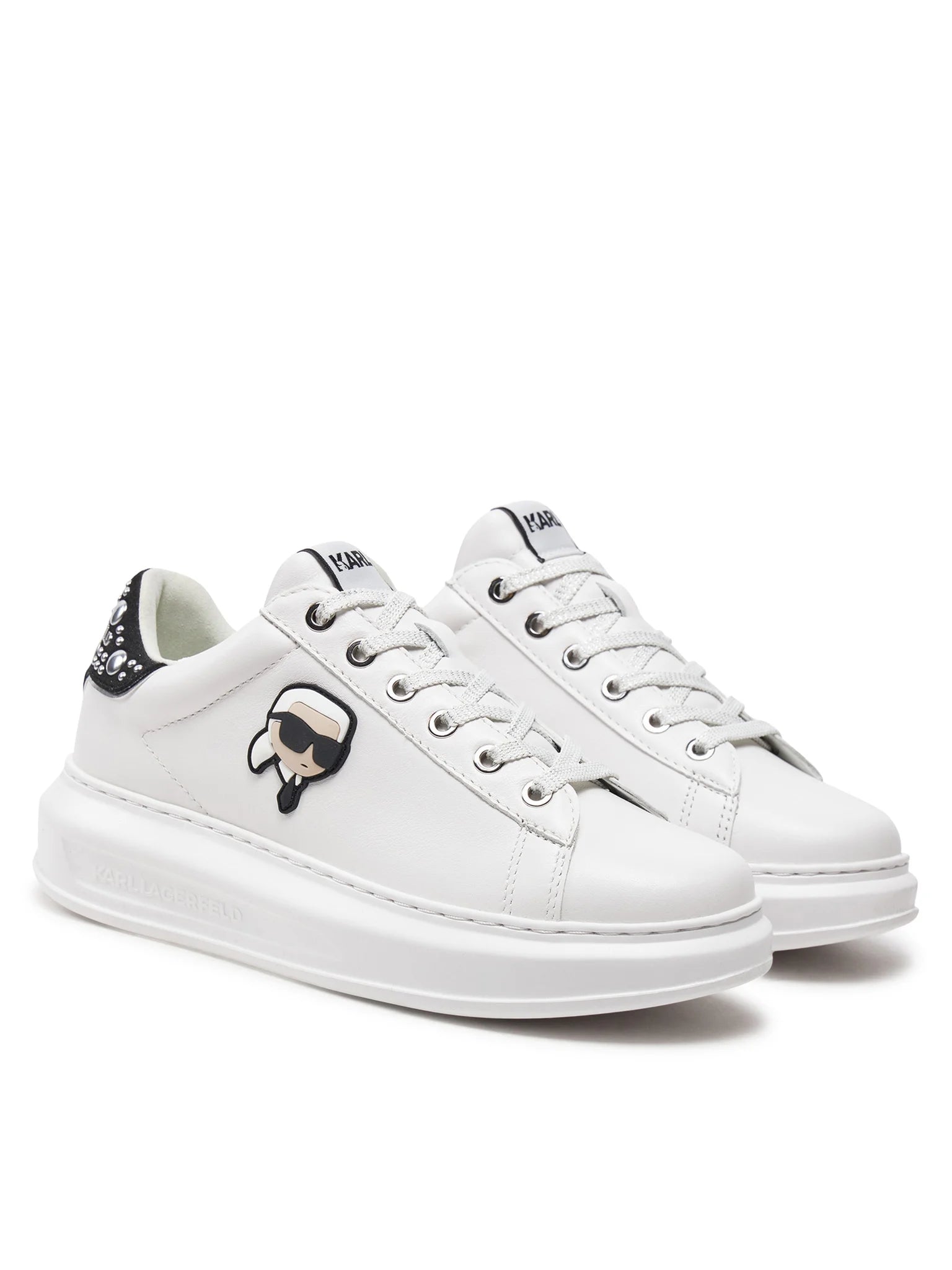 Karl Lagerfeld Sapatilhas Sneakers Shoes Kl62529m Whi Silver Branco Prateado_shot6