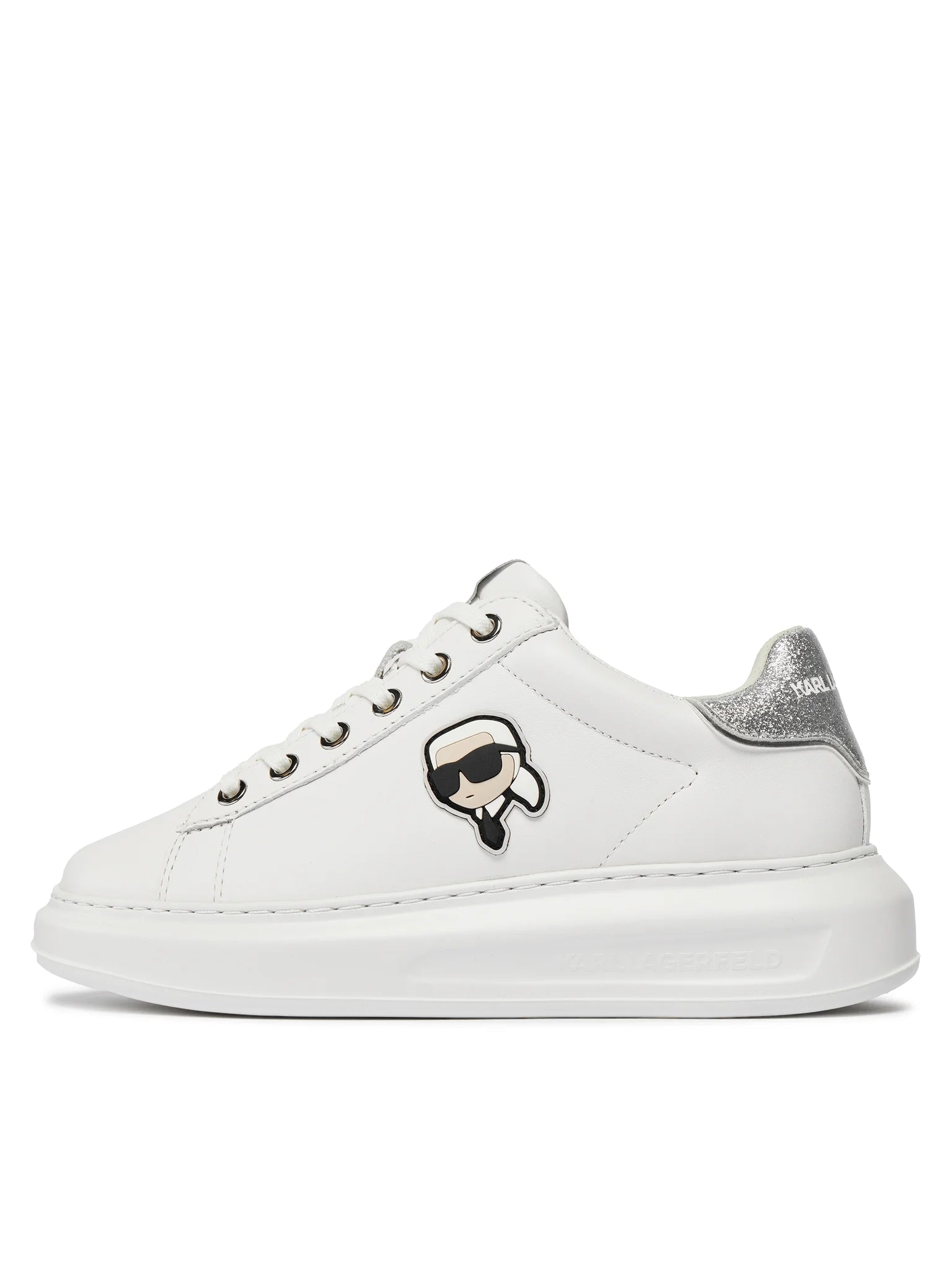Karl Lagerfeld Sapatilhas Sneakers Shoes Kl62530n Whi Silver Branco Prateado_shot1