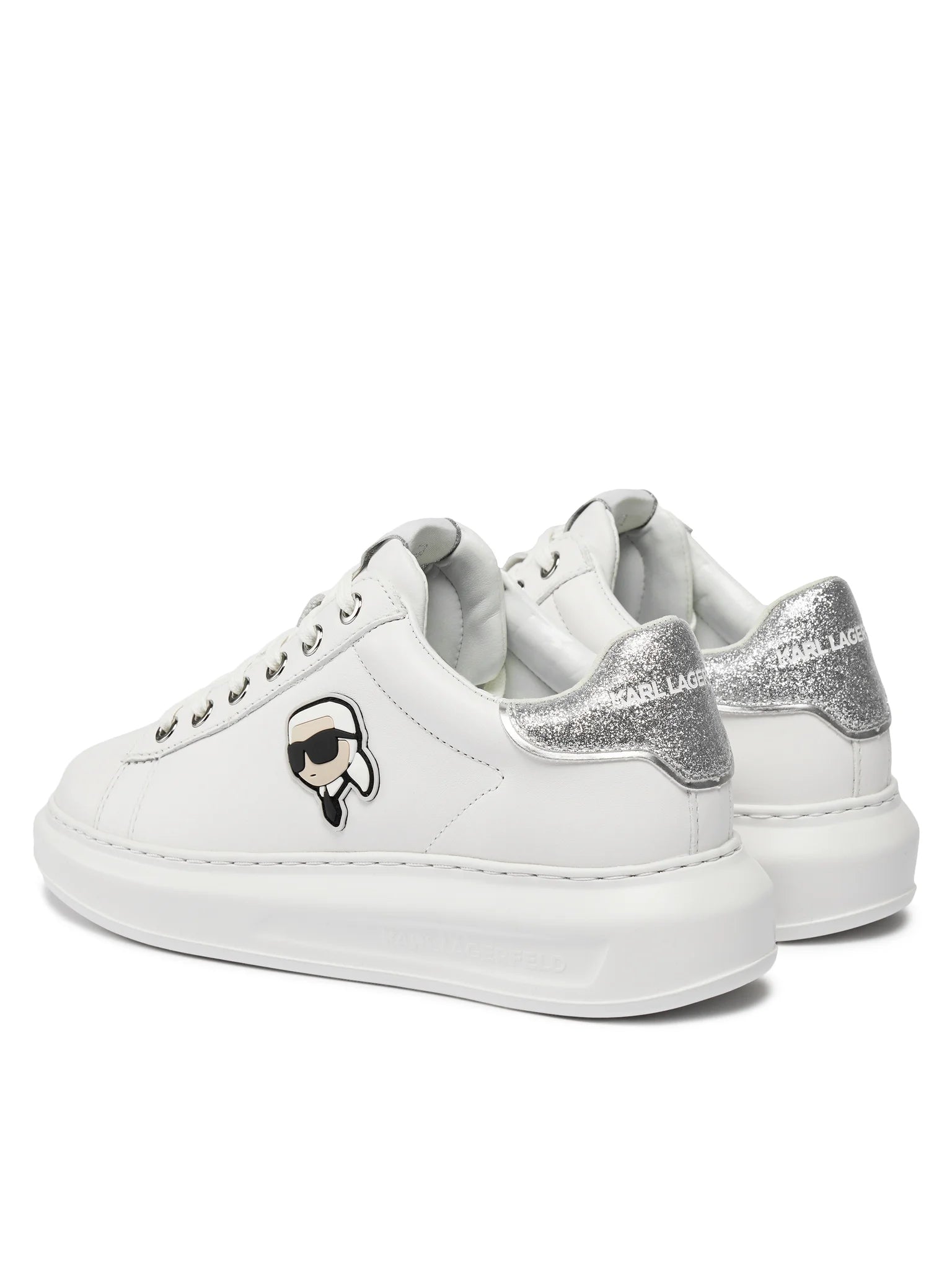 Karl Lagerfeld Sapatilhas Sneakers Shoes Kl62530n Whi Silver Branco Prateado_shot2