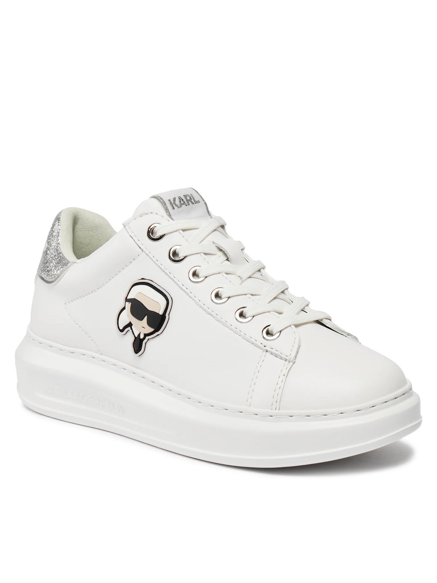 Karl Lagerfeld Sapatilhas Sneakers Shoes Kl62530n Whi Silver Branco Prateado_shot4