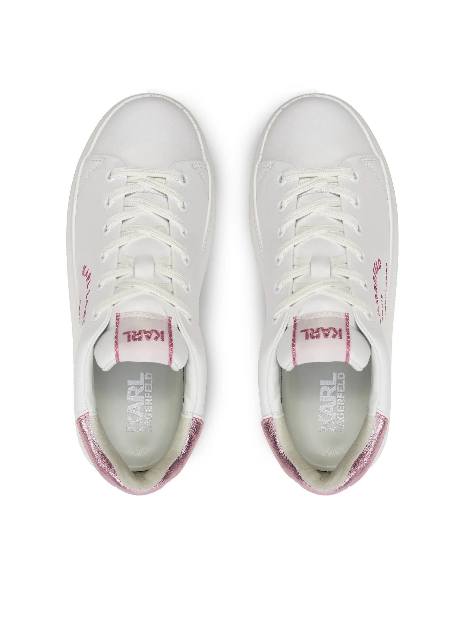 Sapatilhas Karl Lagerfeld Branco E Rosa Metal Maison