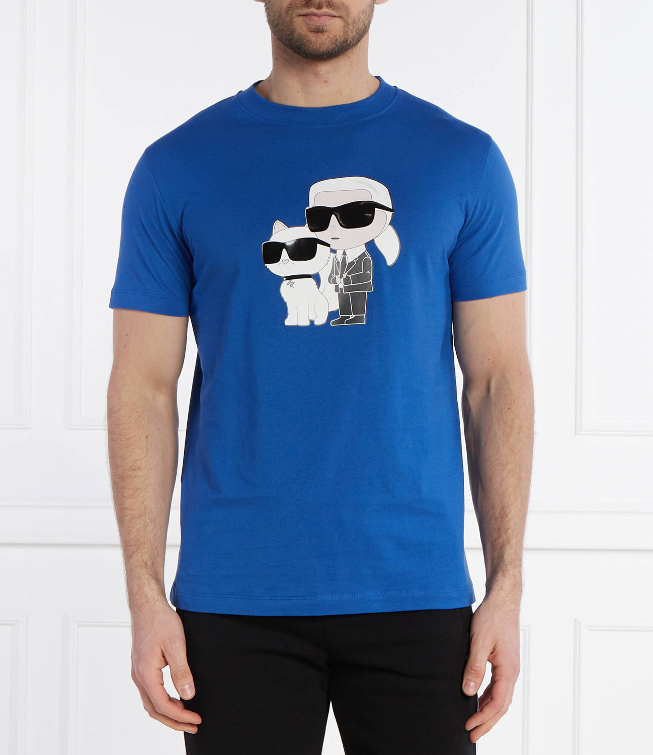 Karl Lagerfeld T Shirt Kl755061 Royal Blue Azul Royal_shot1