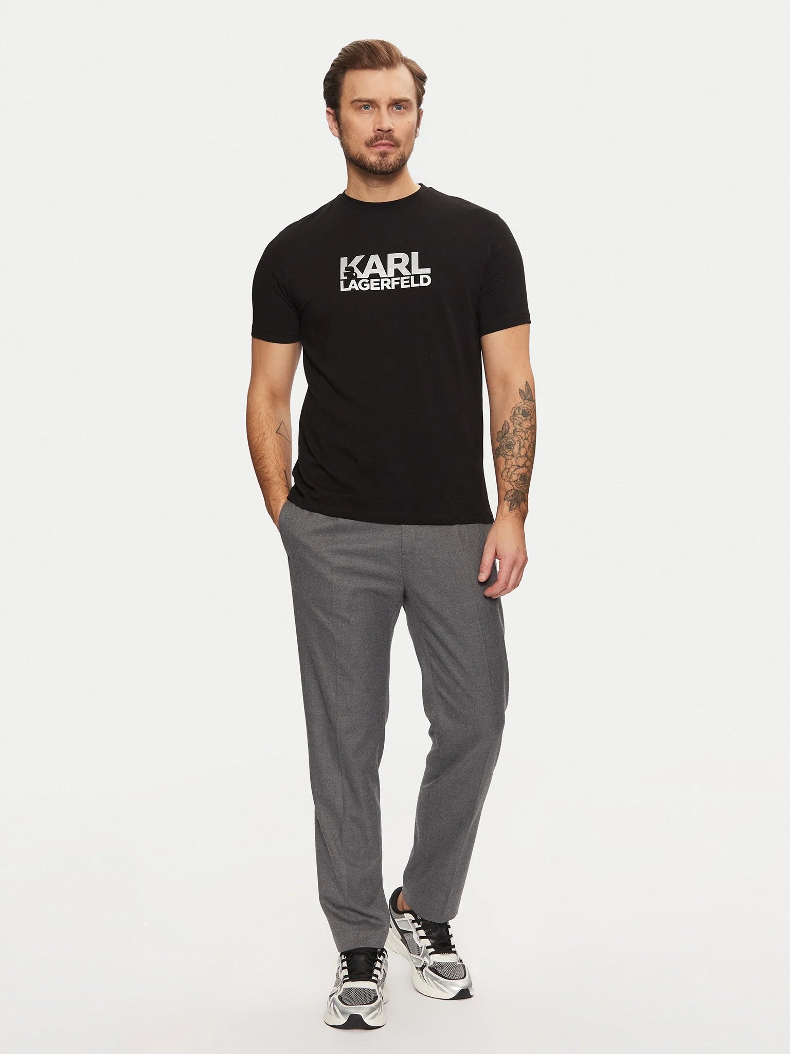 Karl Lagerfeld T Shirt Kl755087 Black Preto_shot5