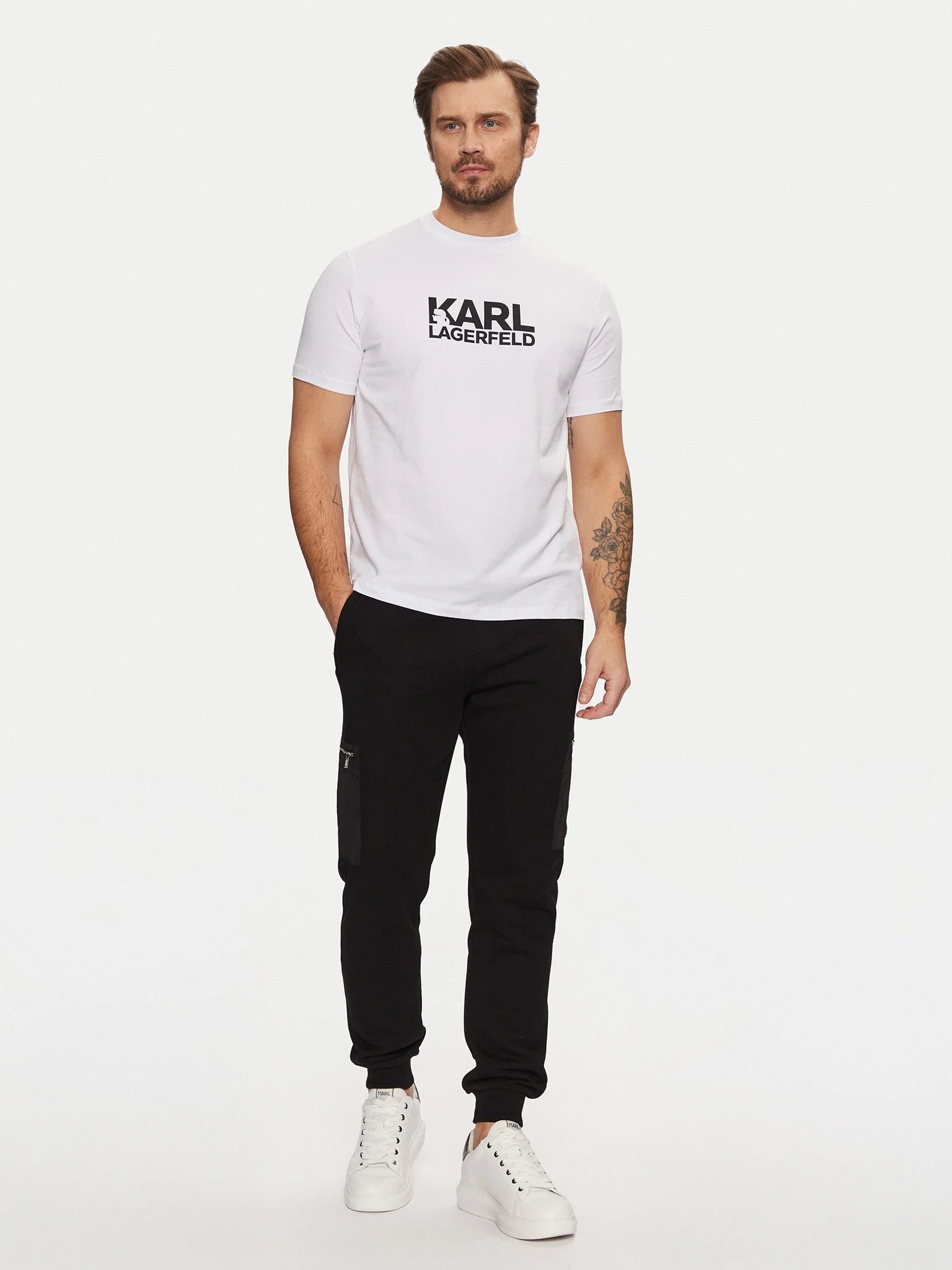 Karl Lagerfeld T Shirt Kl755087 White Branco_shot1