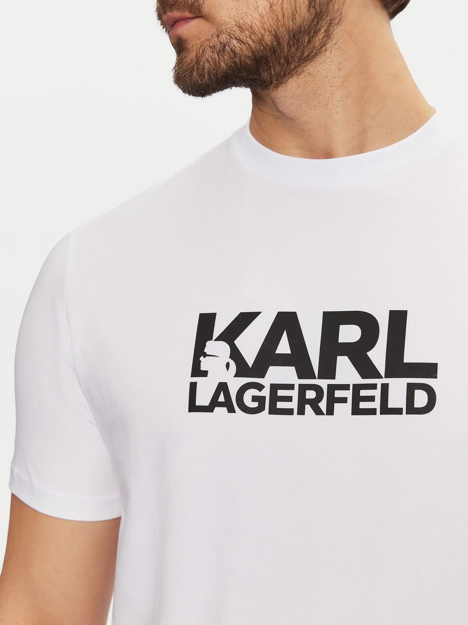 Karl Lagerfeld T Shirt Kl755087 White Branco_shot2