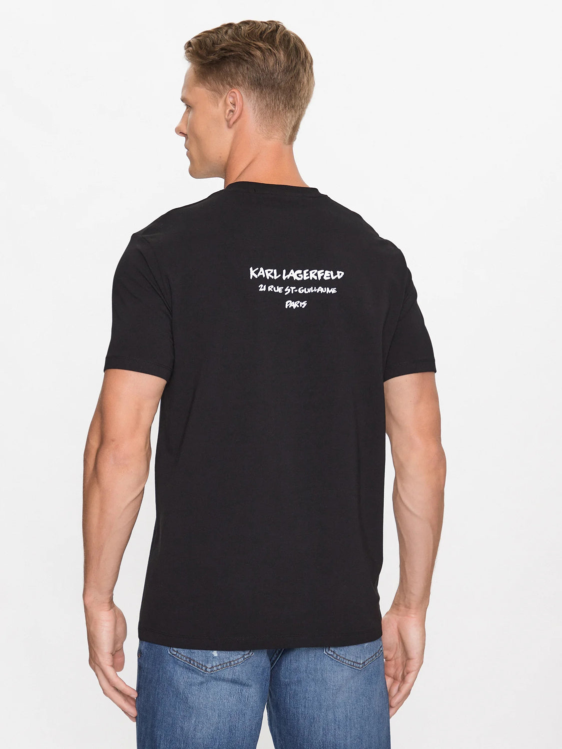 Karl Lagerfeld T Shirt Kl755404 Blk Multi Preto Multicolor_shot2