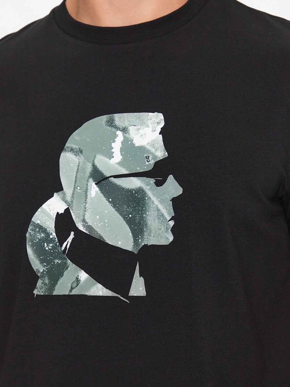 Karl Lagerfeld T Shirt Kl755404 Blk Multi Preto Multicolor_shot3