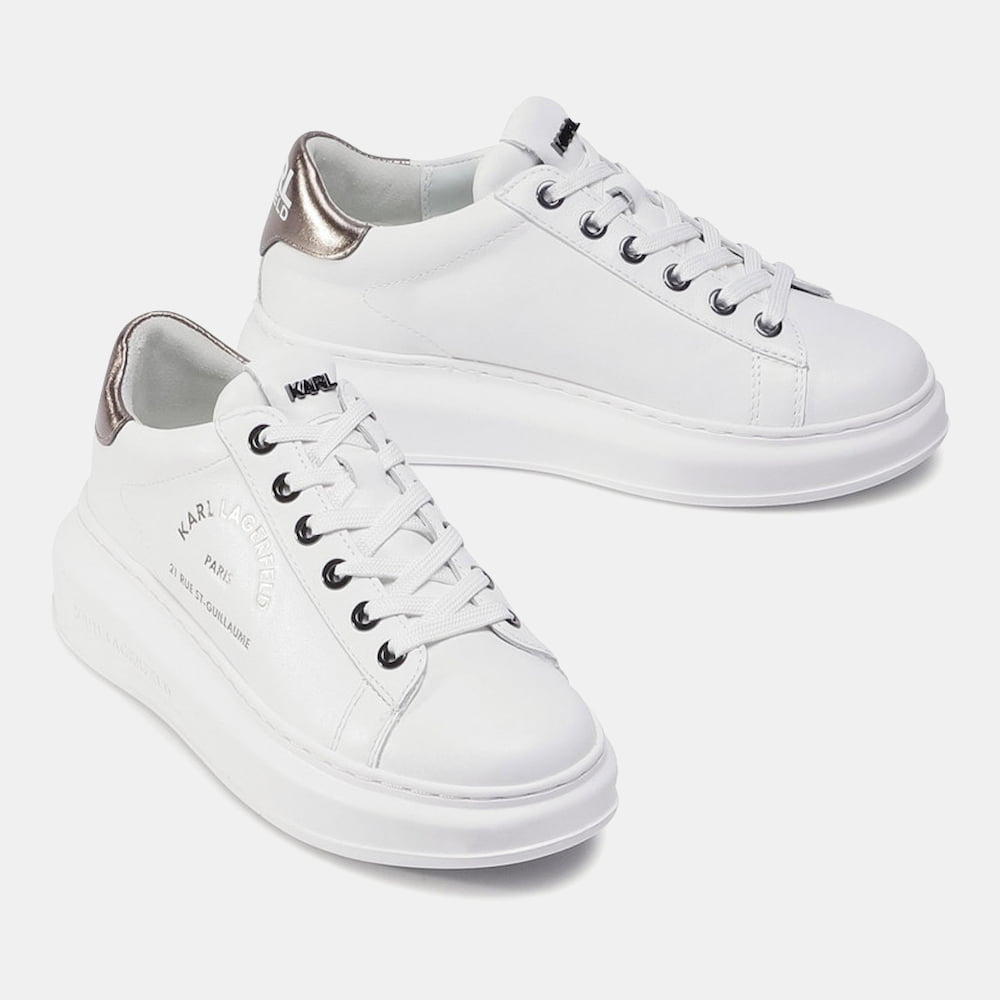 Karl Lagerfield Sapatilhas Sneakers Shoes 62538 Whi Pink Branco Rosa Shot10