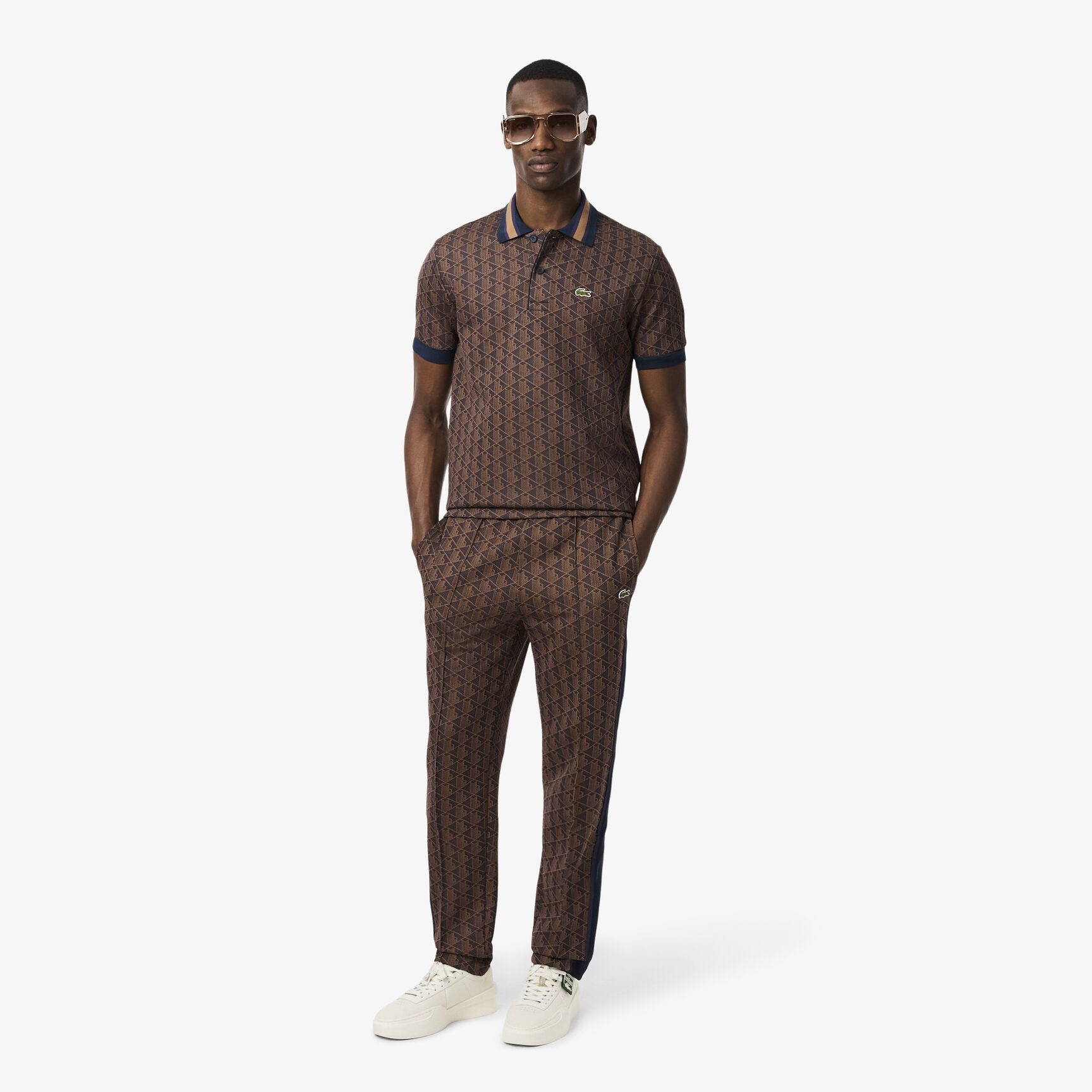 Lacoste Calcas Training Pants Xh1440 Brown Castanho_shot1