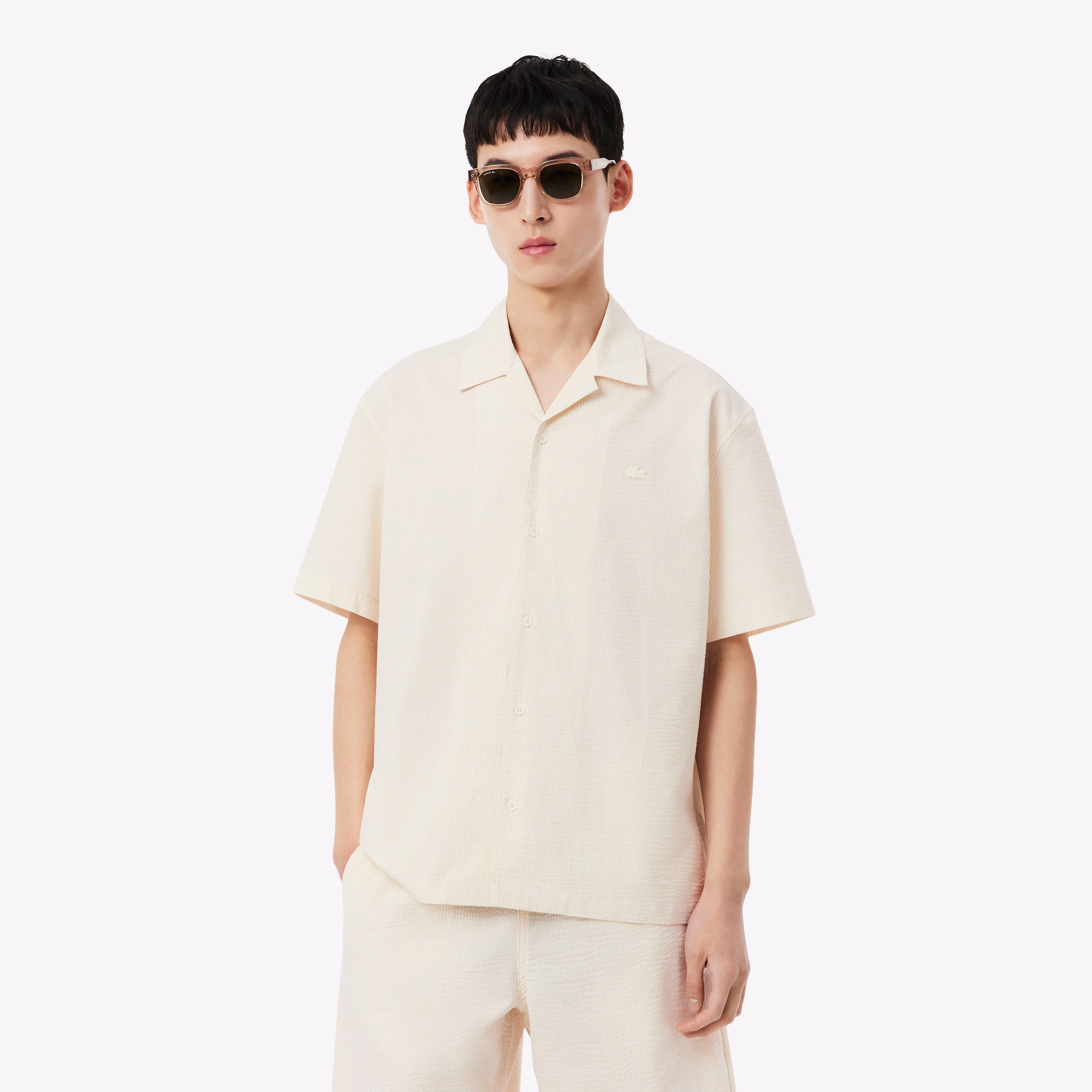 Lacoste Camisa Shirt Ch2355 Natural Natural_shot1