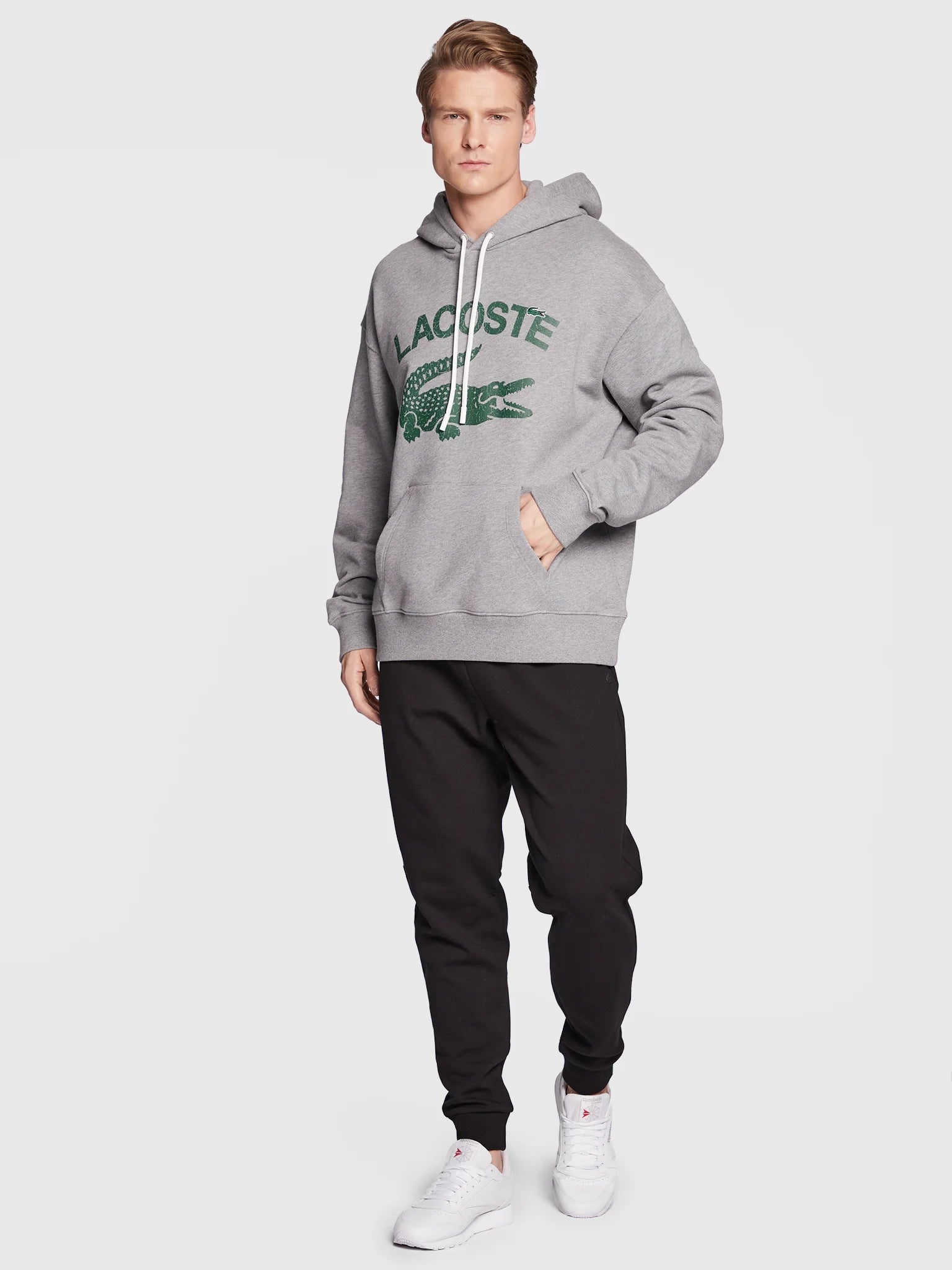 Lacoste Camisola Hoodie Sh0107 Grey Cinza_shot1