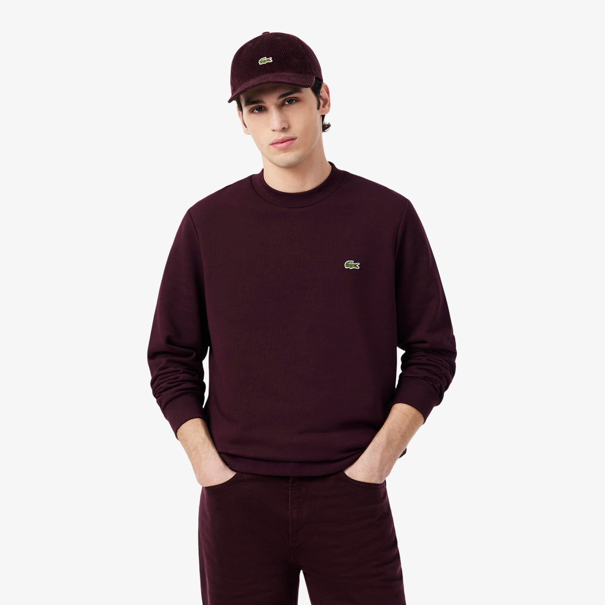 Lacoste Camisola Sweat Sh9801 Brown Castanho_shot1