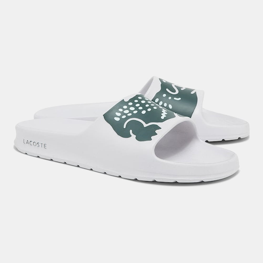 Lacoste Chinelos Slippers Croco 2.0 White Branco Shot4
