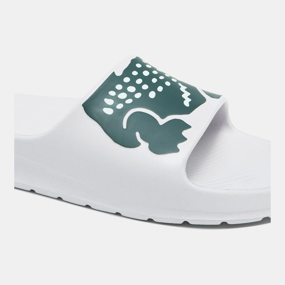 Lacoste Chinelos Slippers Croco 2.0 White Branco Shot8
