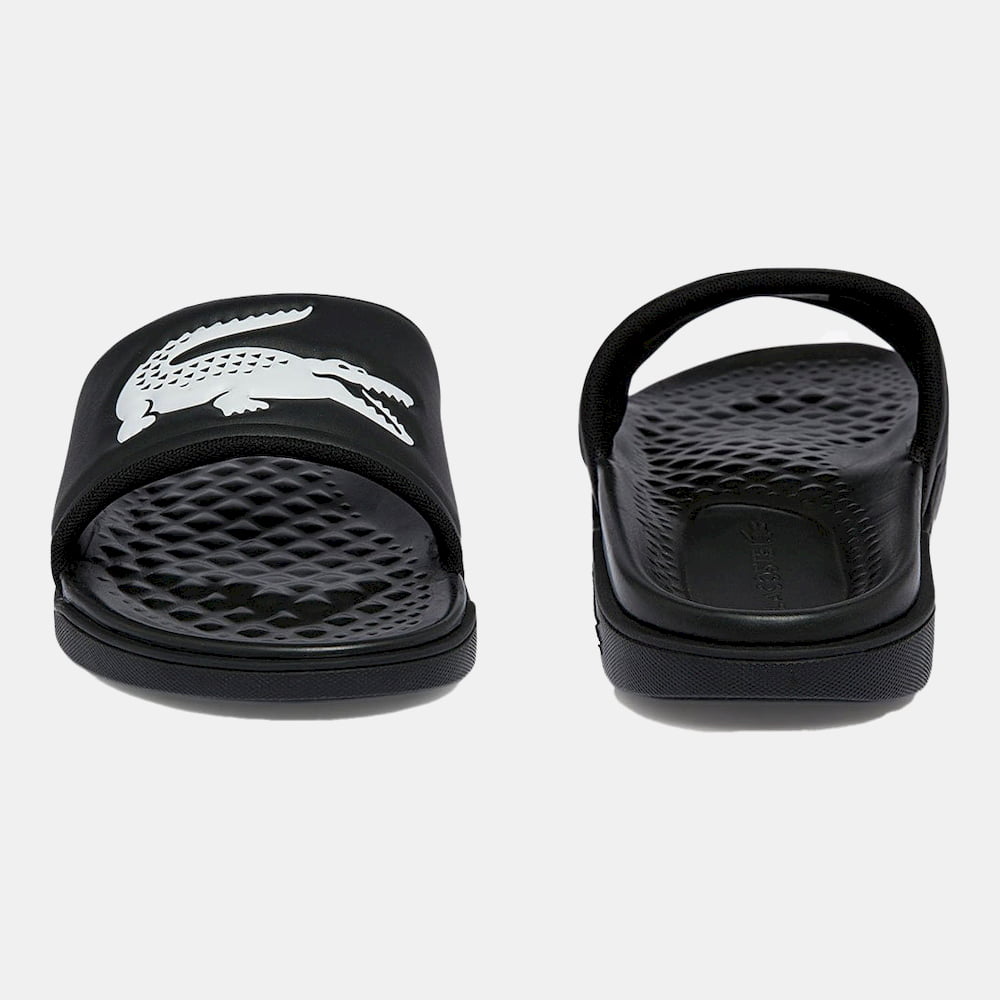 Lacoste Chinelos Slippers Croco Dualiste Blk White Preto Branco Shot5