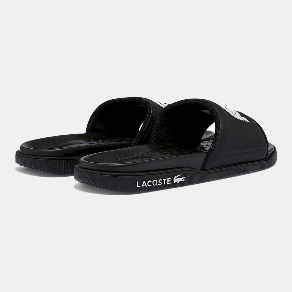 Lacoste Chinelos Slippers Croco Dualiste Blk White Preto Branco Shot7