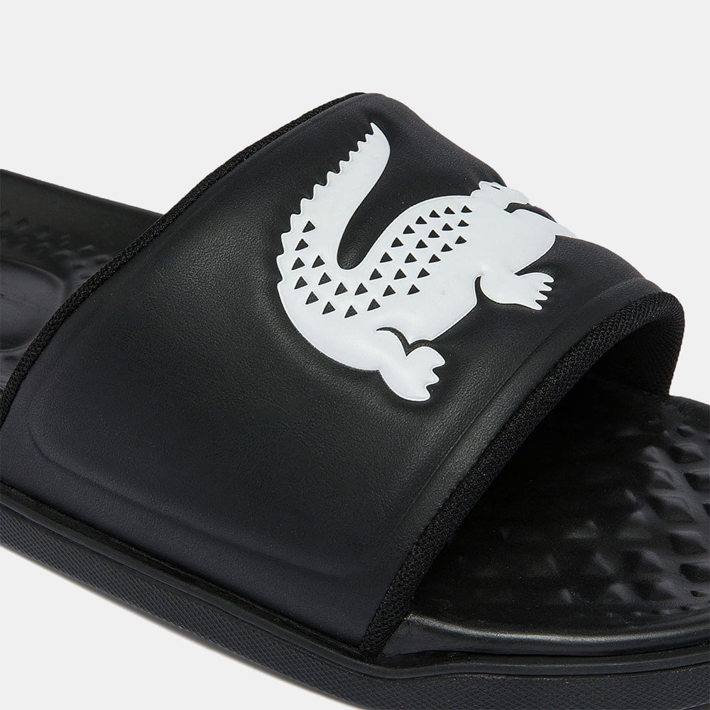 Lacoste Chinelos Slippers Croco Dualiste Blk White Preto Branco Shot8
