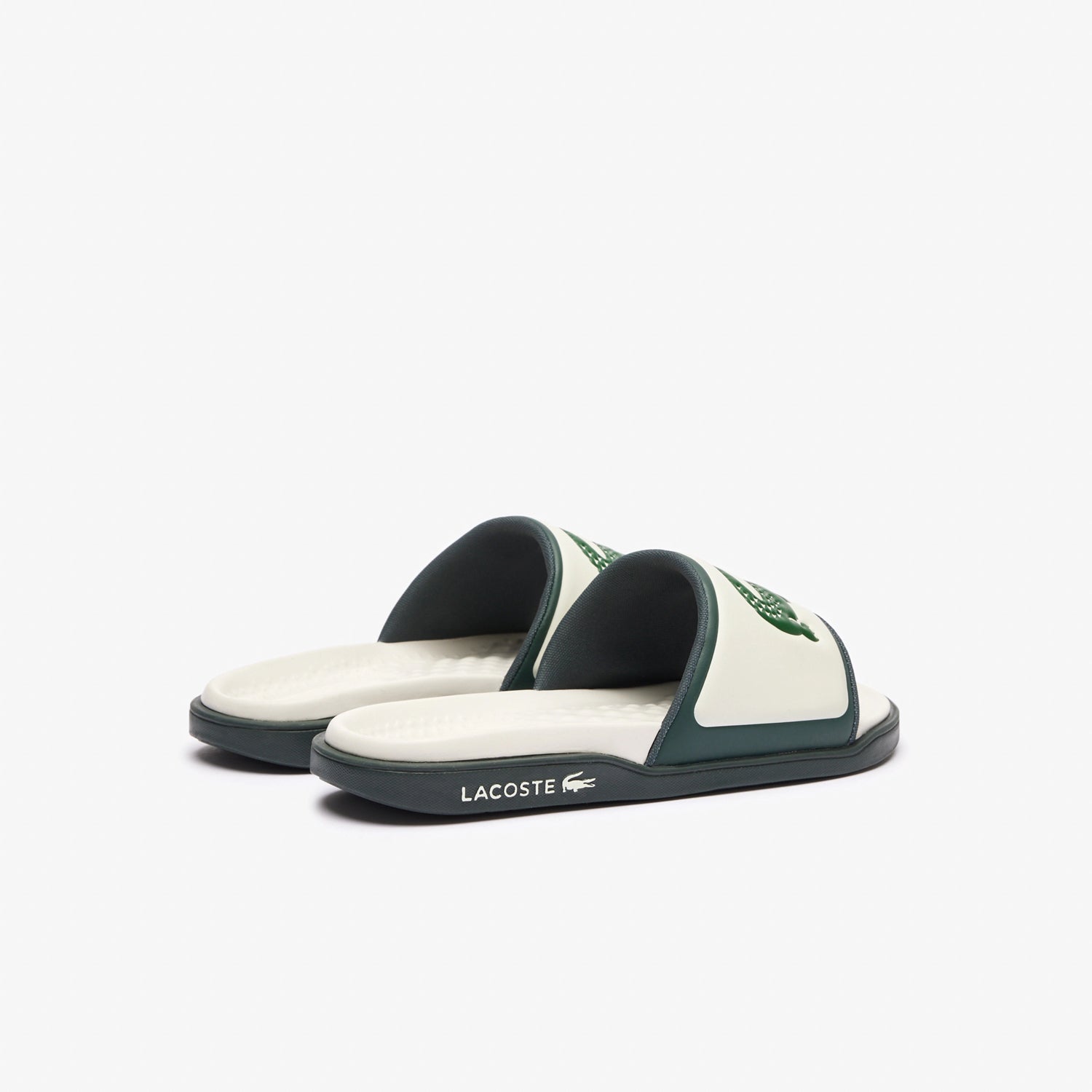 Lacoste Chinelos Slippers Croco Dualiste Whi Dk.gre Branco Verde_shot3