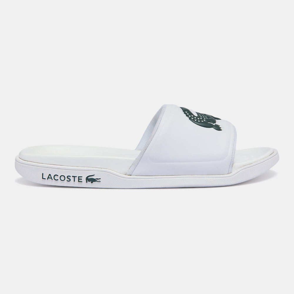 Lacoste Chinelos Slippers Croco Dualiste Whi Green Branco Verde Shot1