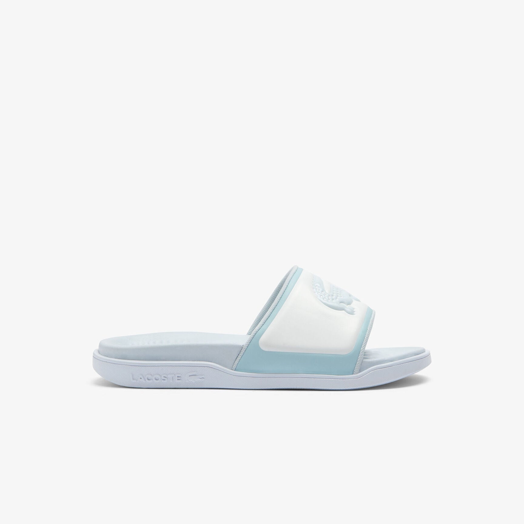 Lacoste Chinelos Slippers Croco Dualiste Whi Lt.blu Branco Azul Claro_shot1
