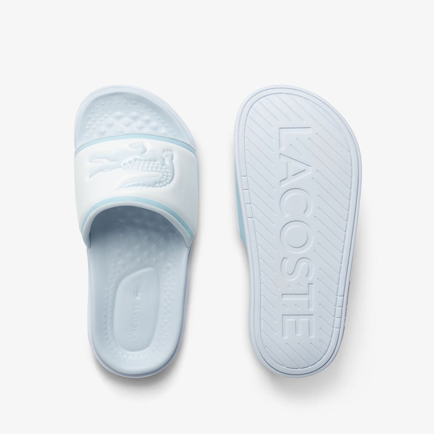 Lacoste Chinelos Slippers Croco Dualiste Whi Lt.blu Branco Azul Claro_shot4