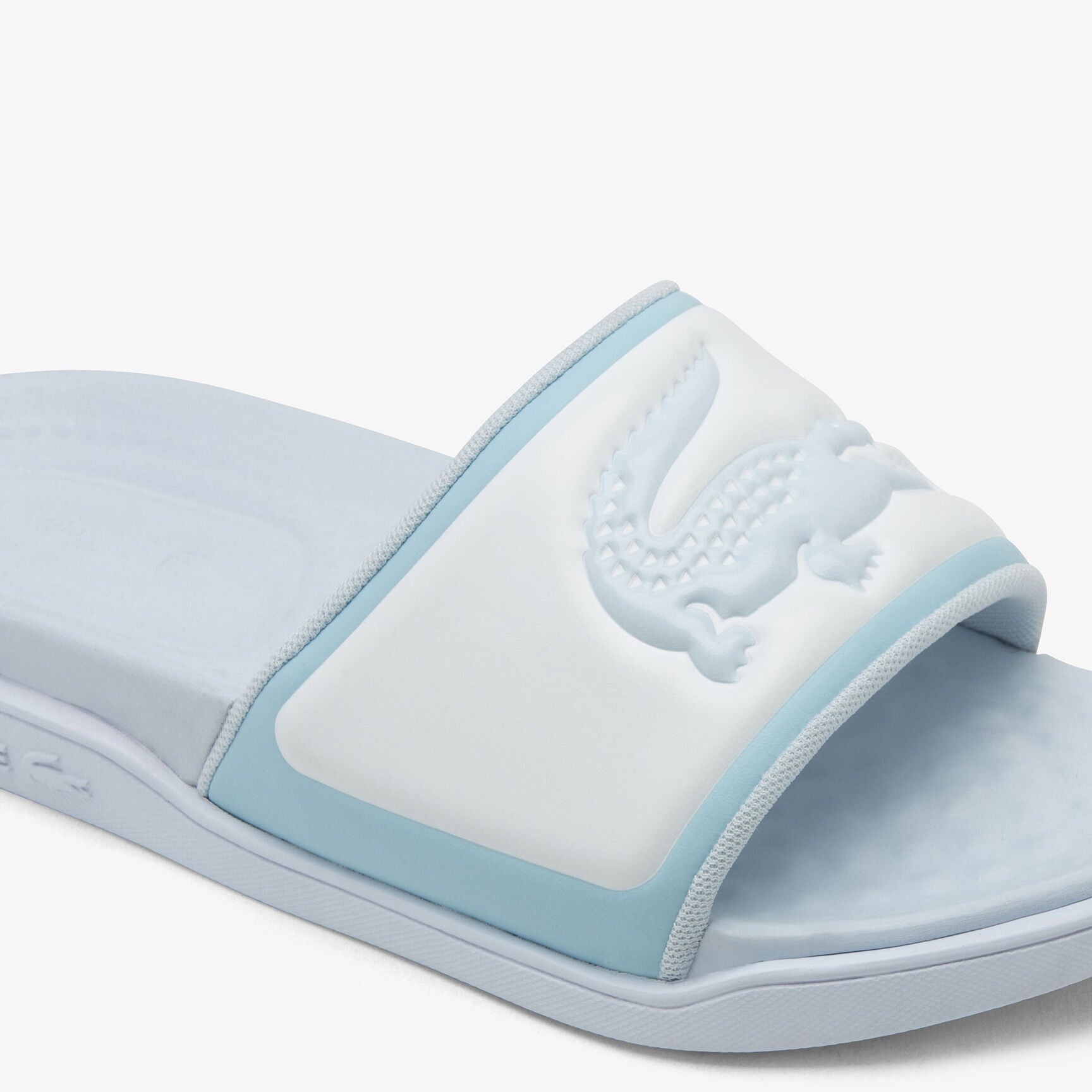 Lacoste Chinelos Slippers Croco Dualiste Whi Lt.blu Branco Azul Claro_shot6